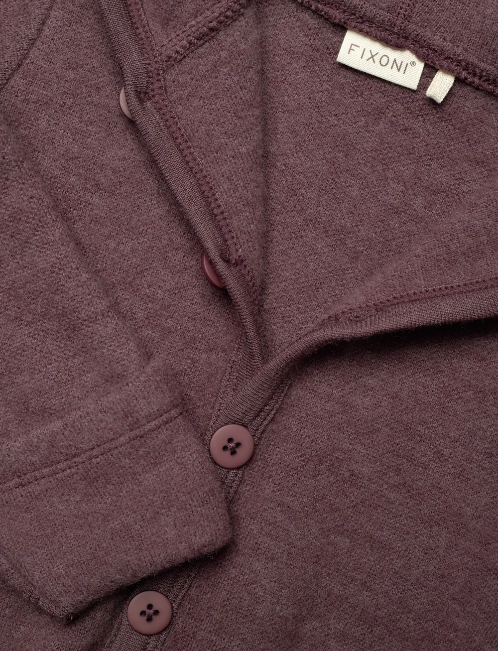 Fixoni - Hush Wool Wholesuit - fleece-sets - huckleberry melange - 2