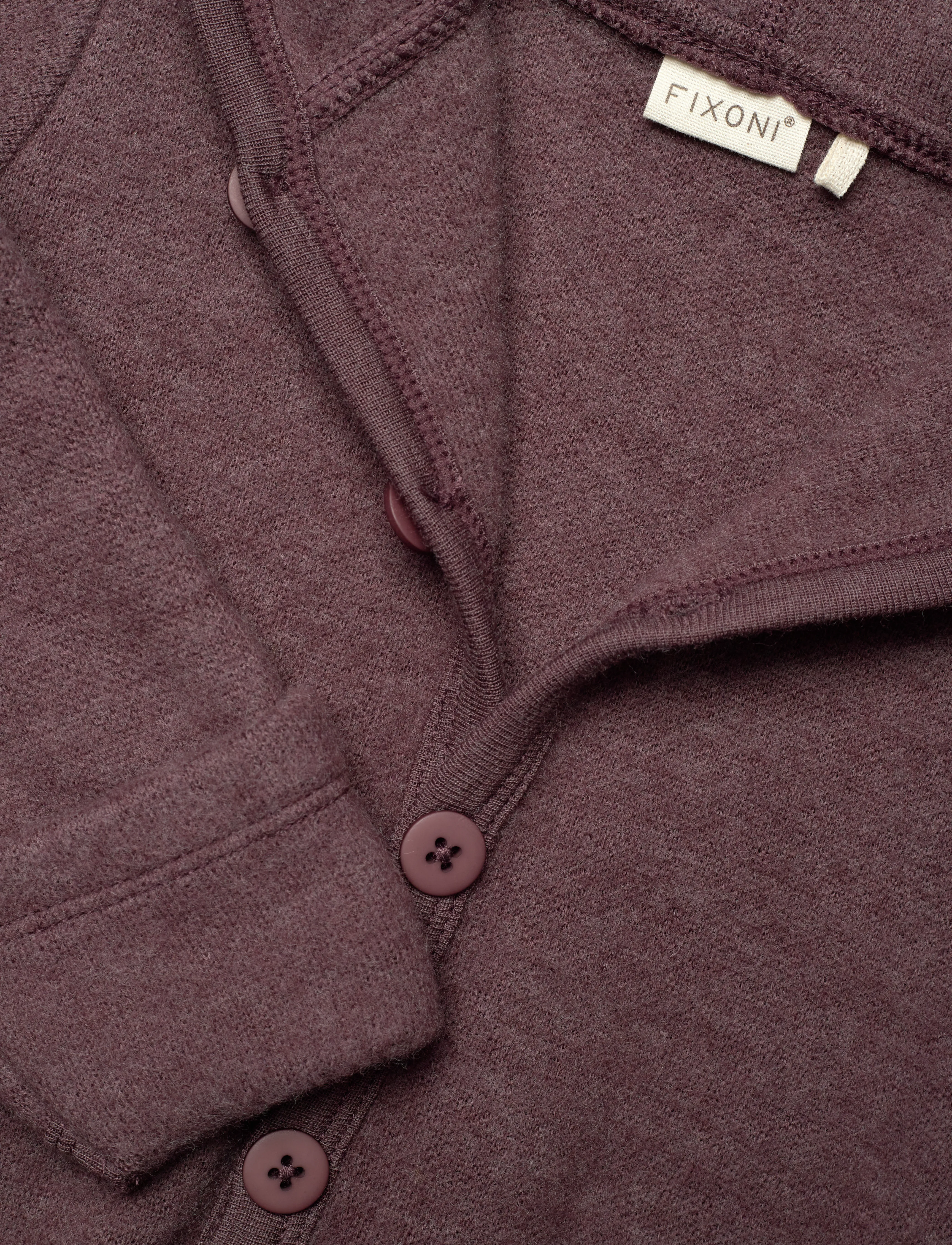 Fixoni - Hush Wool Wholesuit - underställ baby - huckleberry melange - 2