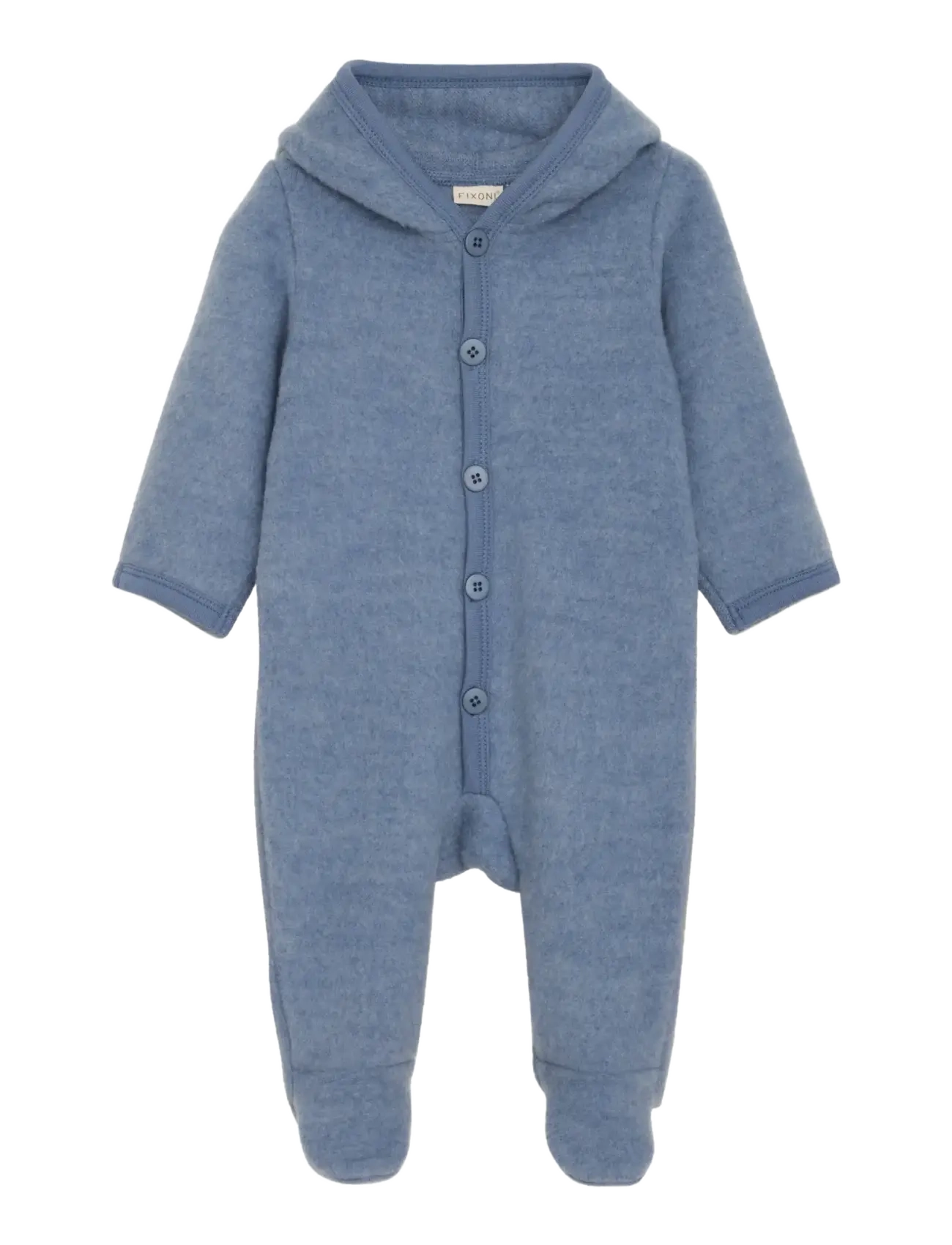 Fixoni Hush Wool Wholesuit, 56, Blue, Overtøj I Fleece > Fleecedragter, Børn