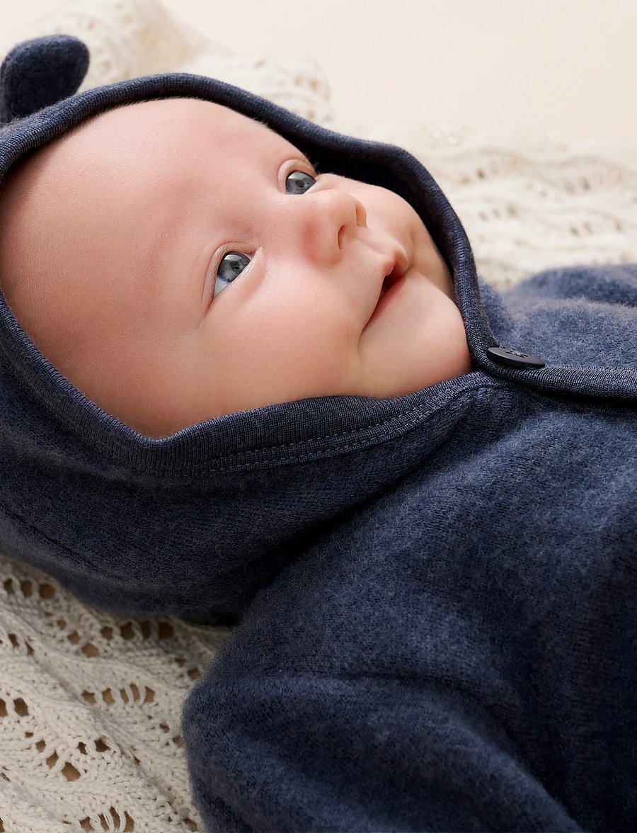 Fixoni - Hush Wool Wholesuit - base layer baby - odyssey gray melange - 0