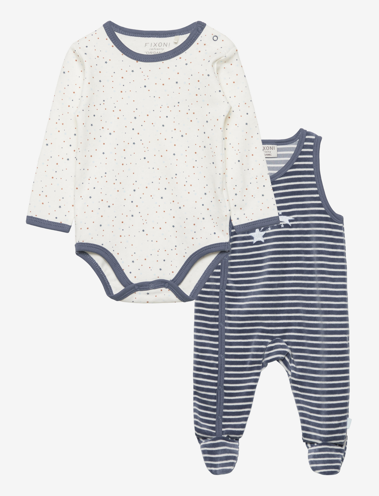 Fixoni Body LS w.Romper - Baby 0-2 år - CHINA BLUE / blue