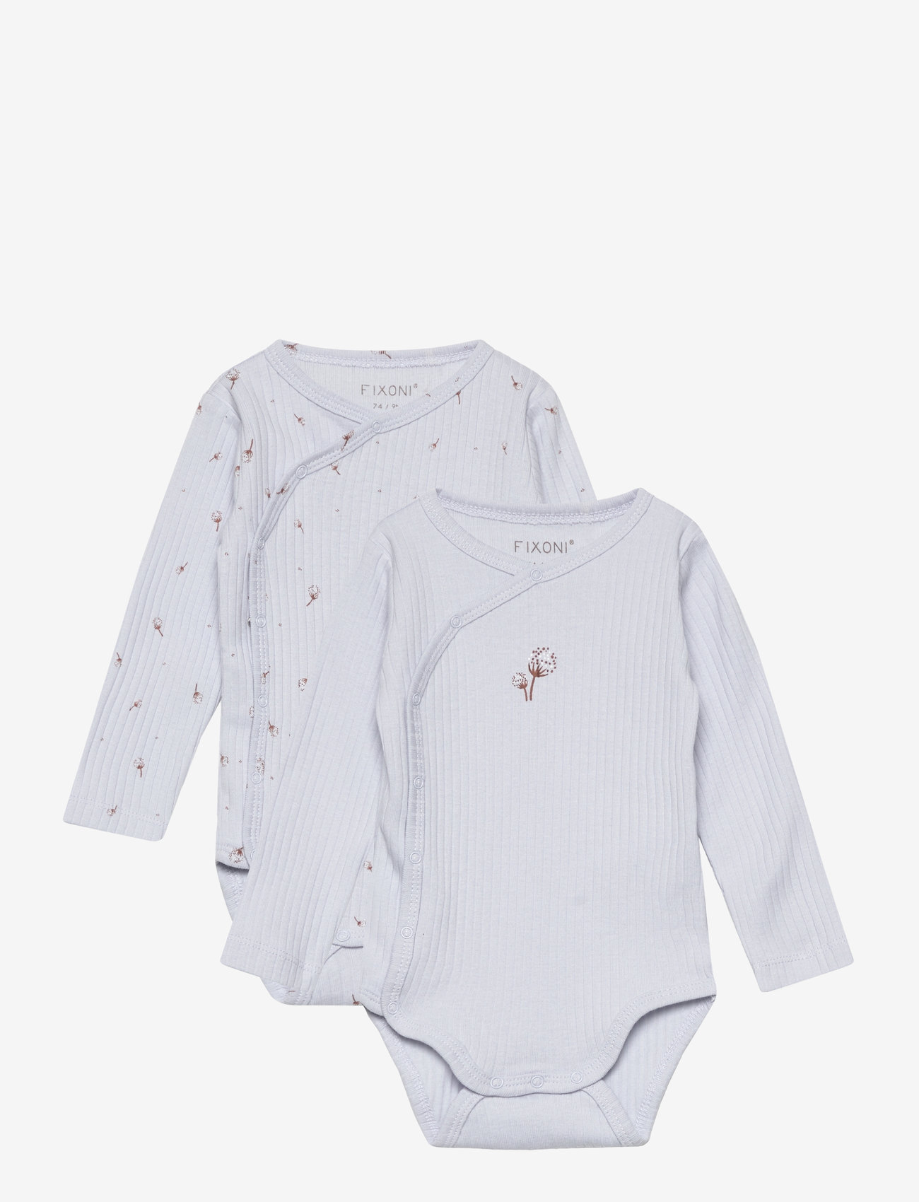 Fixoni - Wrap Body LS 2-Pack Rib - gray dawn - 0
