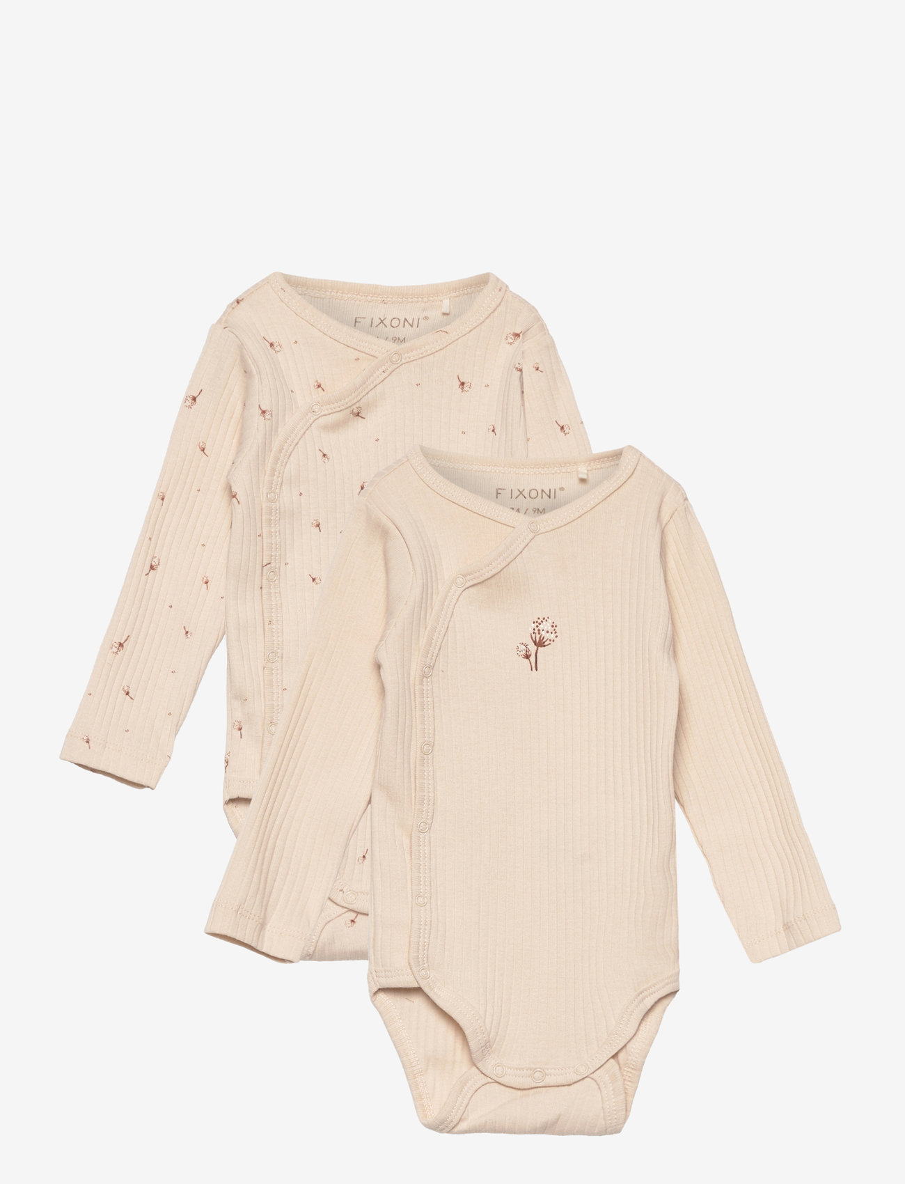 Fixoni - Wrap Body LS 2-Pack Rib - tapioca - 0