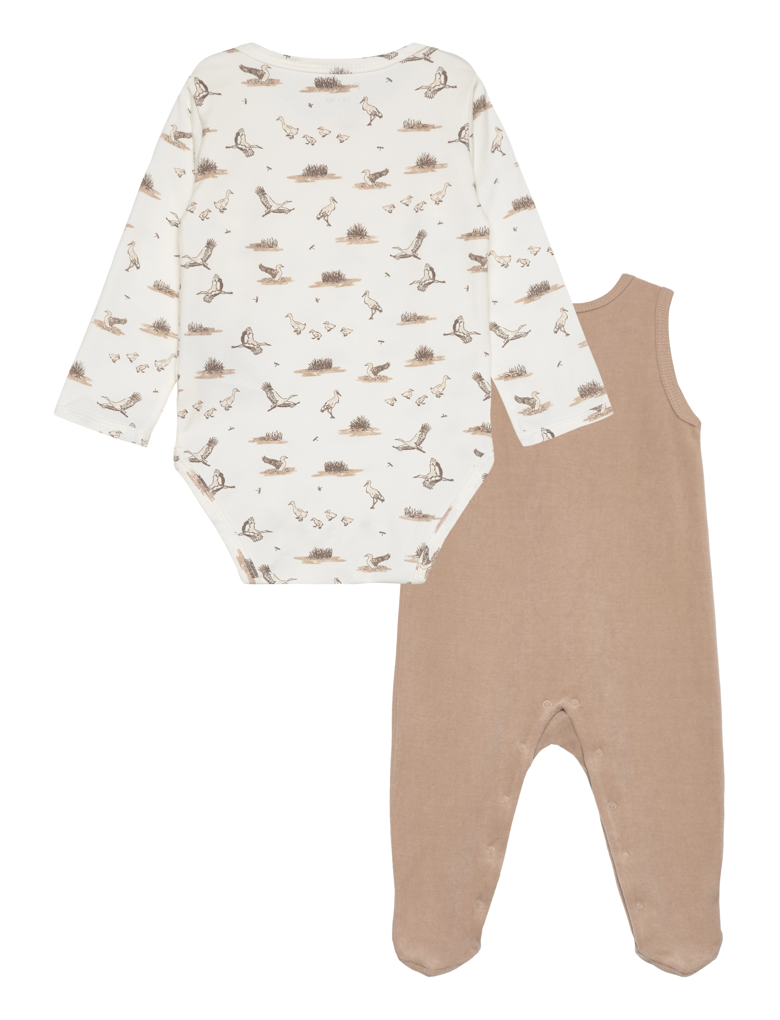 Fixoni - Set w. Body & Velour Romper - doeskin - 1