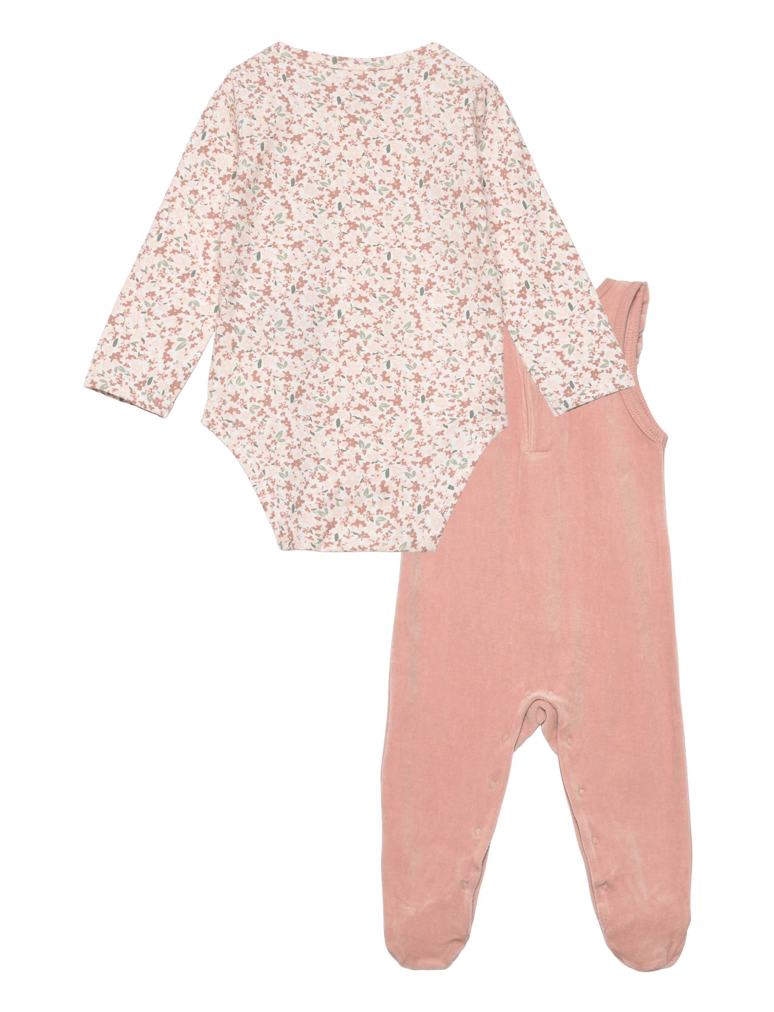 Fixoni - Set w. Body & Velour Romper - mahogany rose - 1