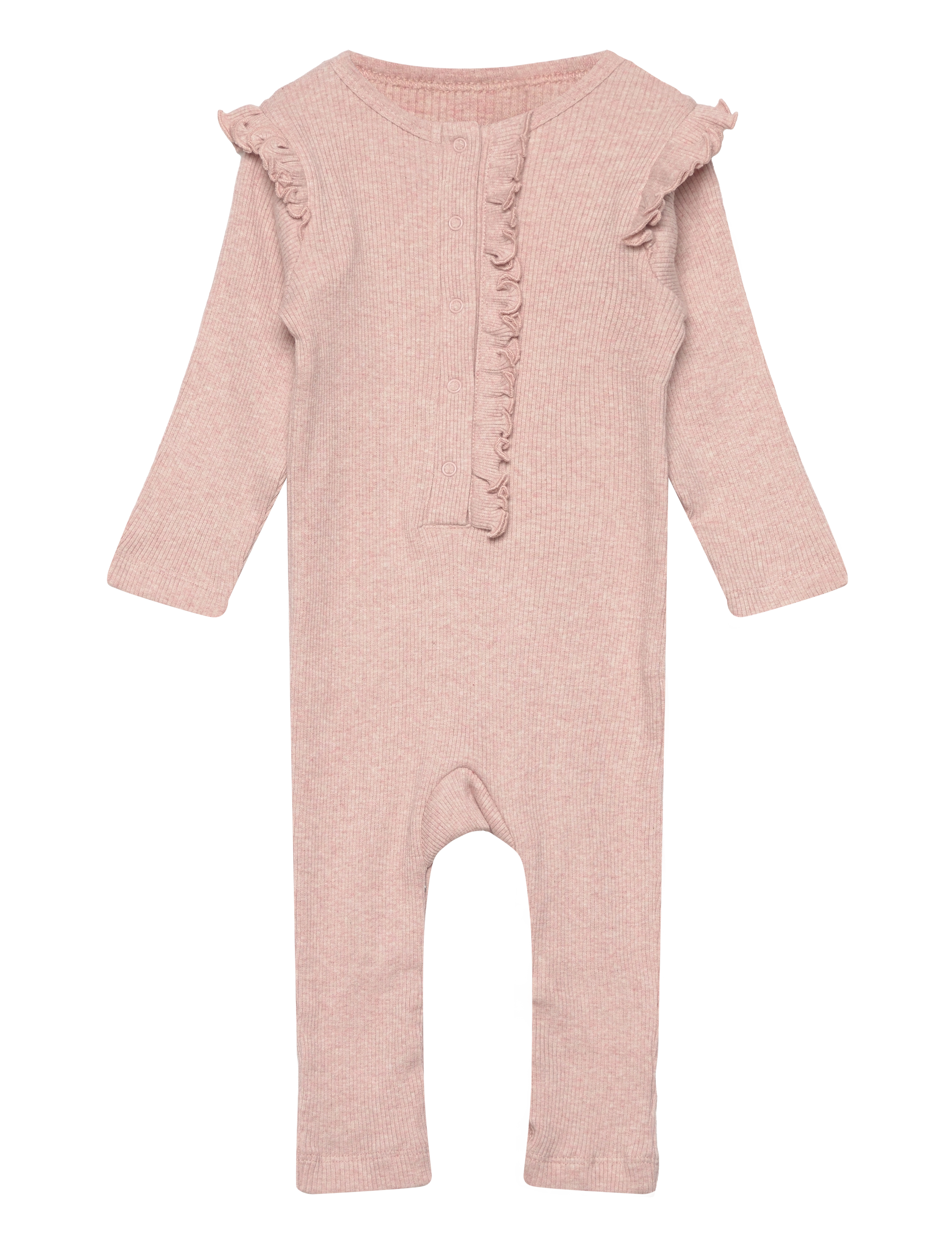 Romper LS Rib - SILVER PEONY