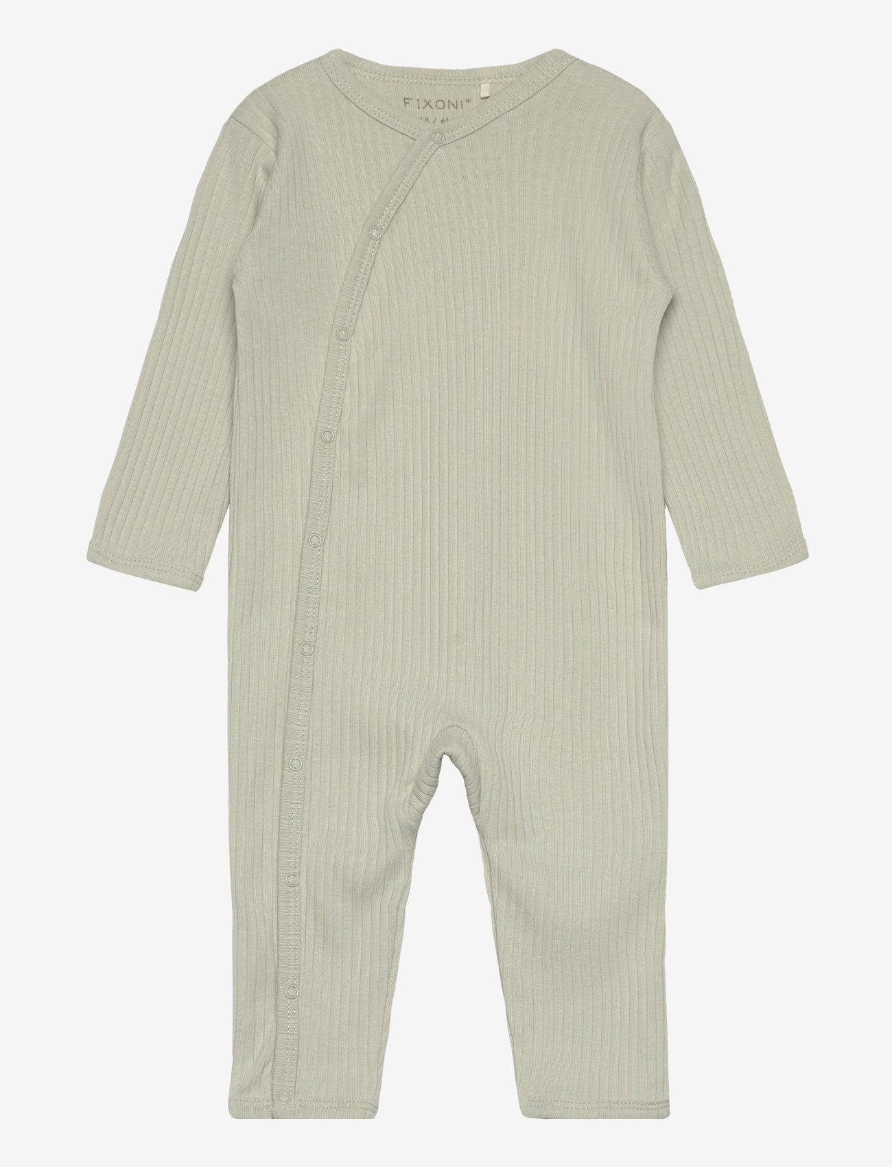 Fixoni - Romper LS Rib - mineral gray - 0
