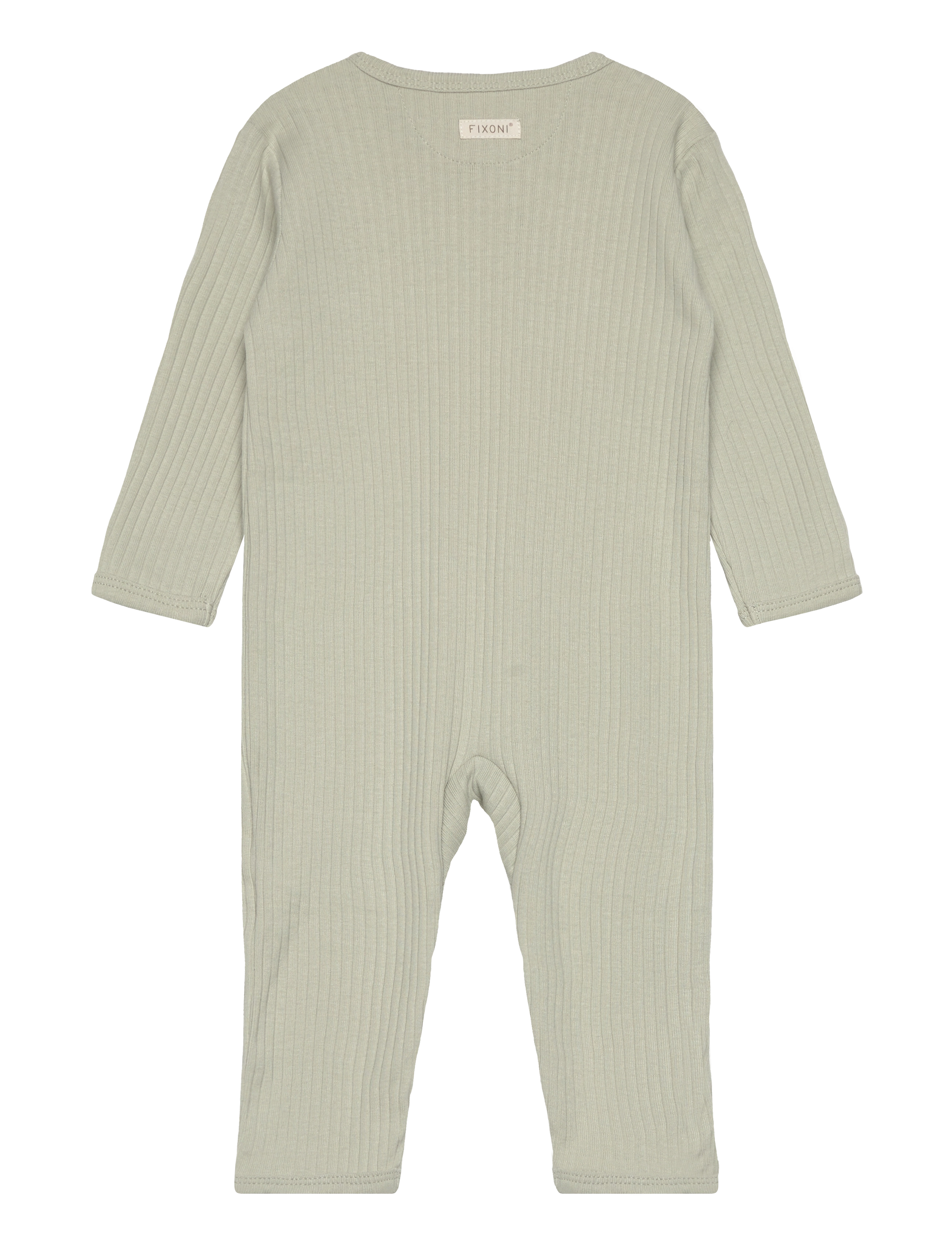 Fixoni - Romper LS Rib - mineral gray - 1