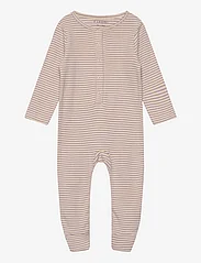 Fixoni - Romper LS w. Feet - sleeping overalls - lavender gray - 0