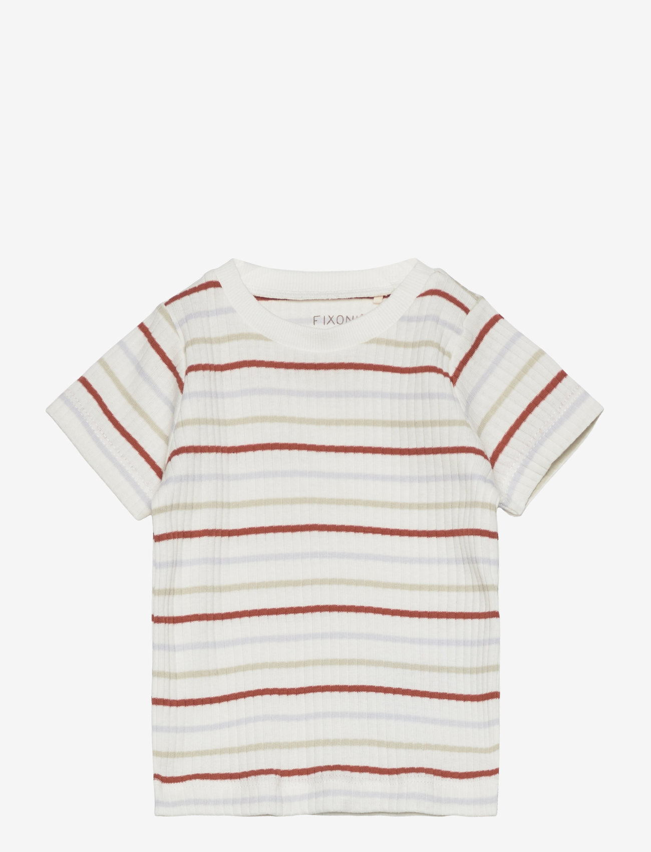 Fixoni - T-shirt SS Rib - lühikeste varrukatega t-särgid - coconut milk - 0