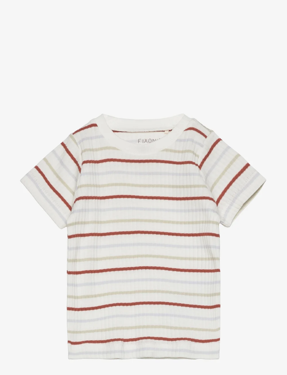 Fixoni - T-shirt SS Rib - kortærmede t-shirts - coconut milk - 0