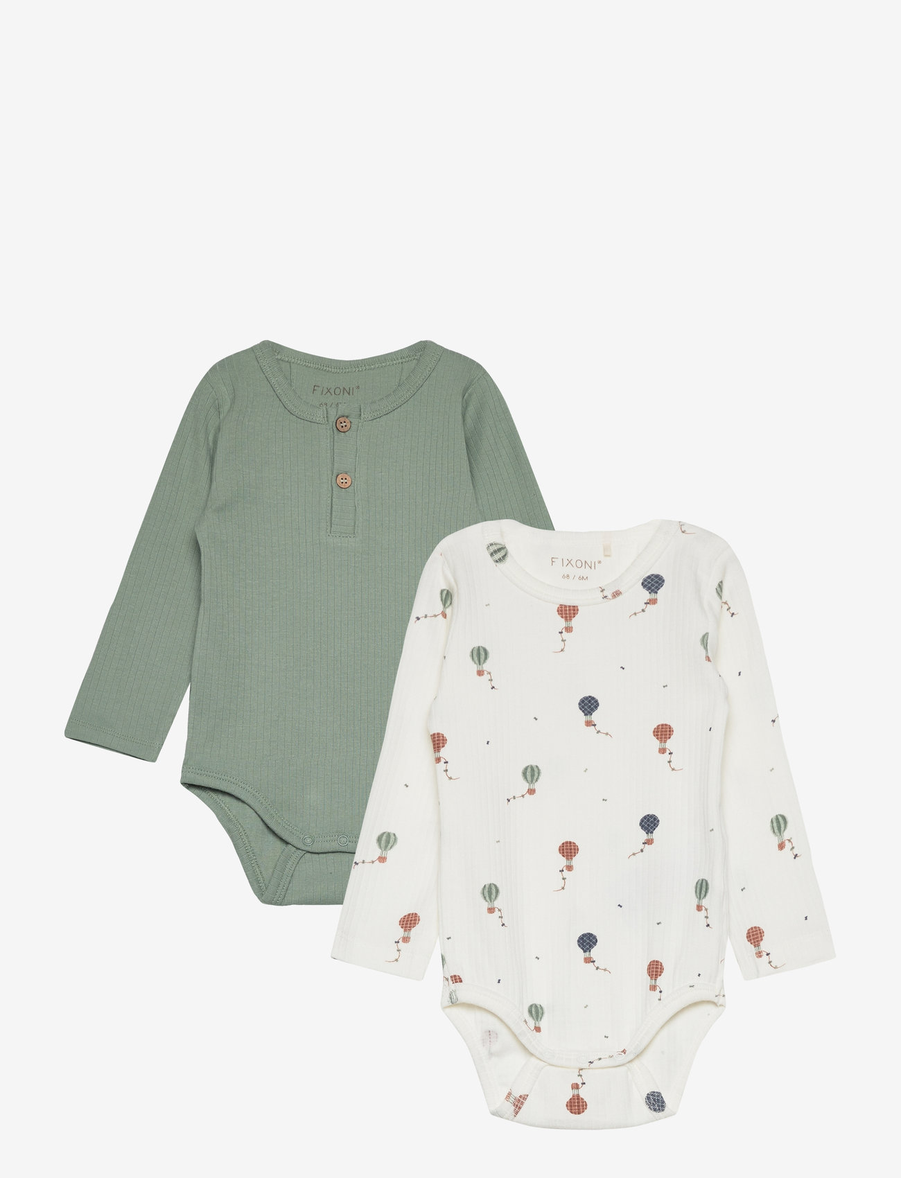 Fixoni - Body LS 2-Pack Rib - lily pad - 0