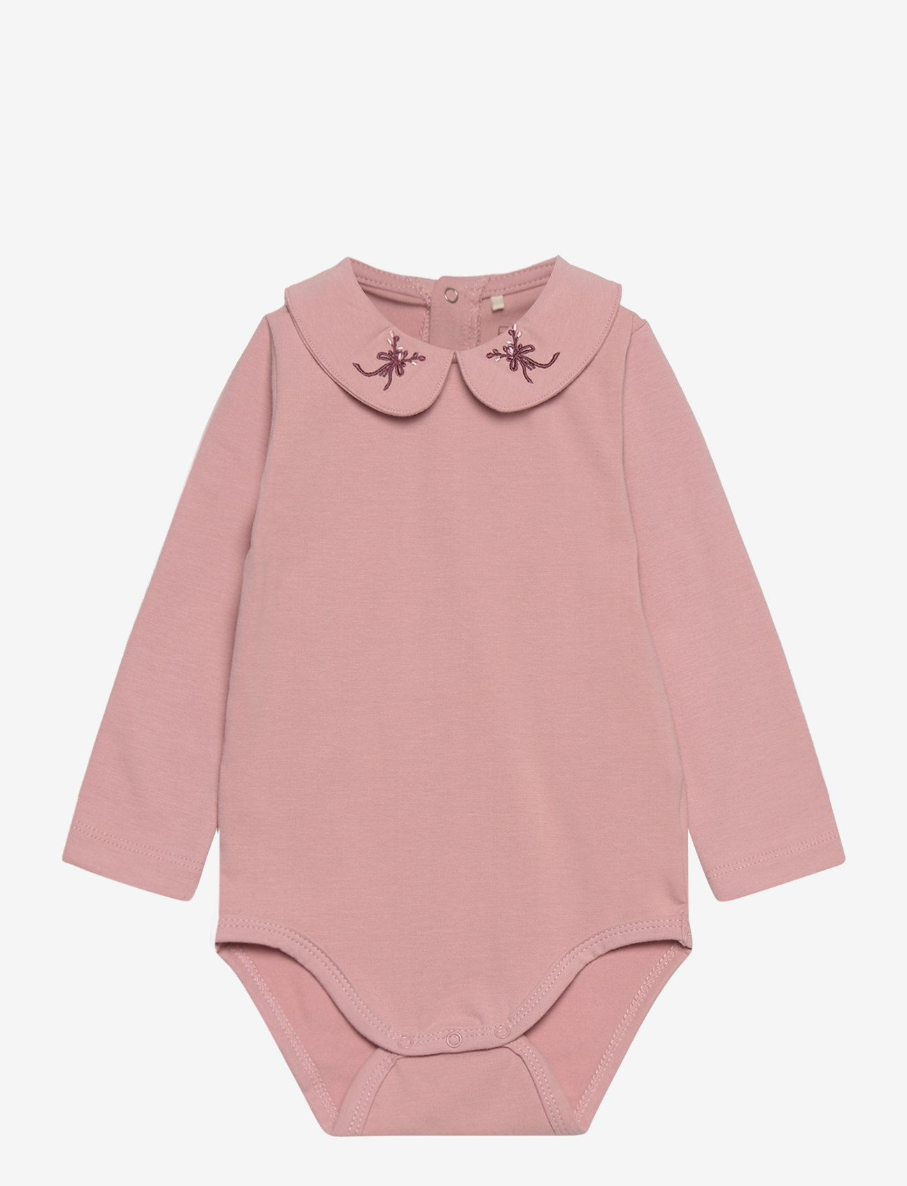 Fixoni - Body LS w. Collar - Ühevärvilised pikkade varrukatega bodid - pale mauve - 0