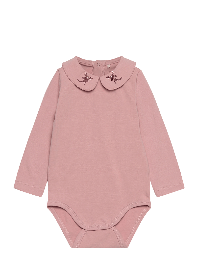 Fixoni - Body LS w. Collar - Ühevärvilised pikkade varrukatega bodid - pale mauve - 0