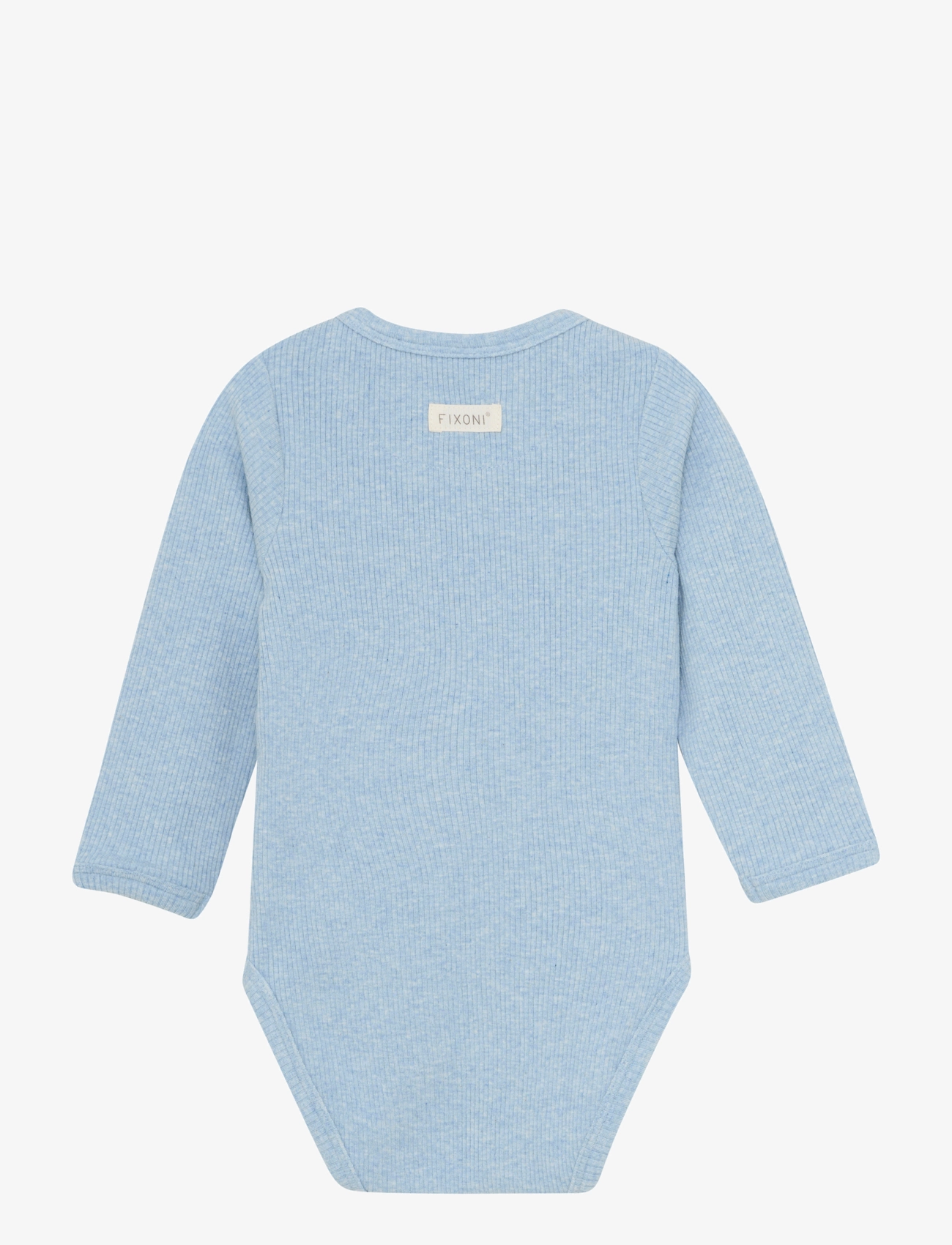 Fixoni - Wrap Body LS Mélange Rib - blue fog melange - 1