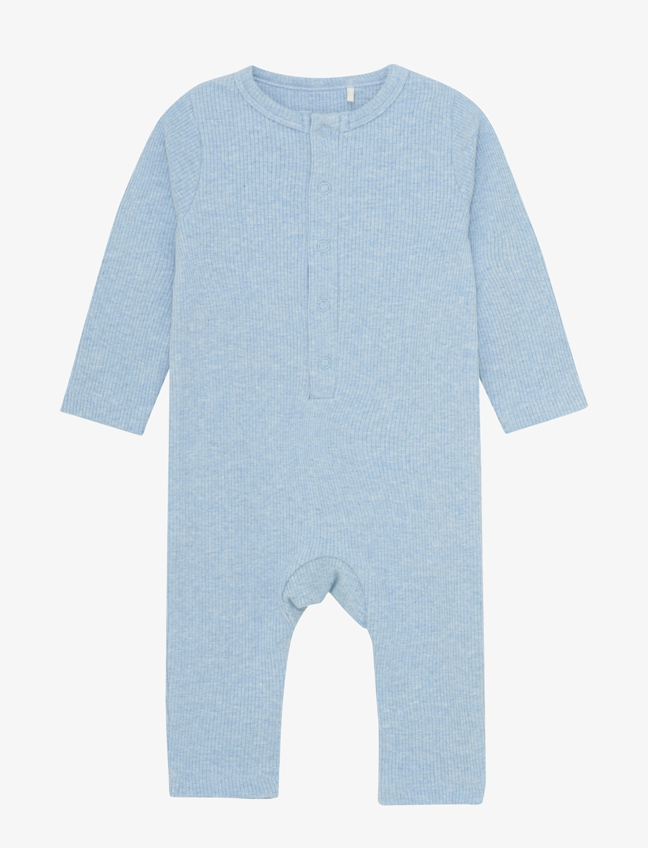 Fixoni - Romper LS Mélange Rib - blue fog melange - 1