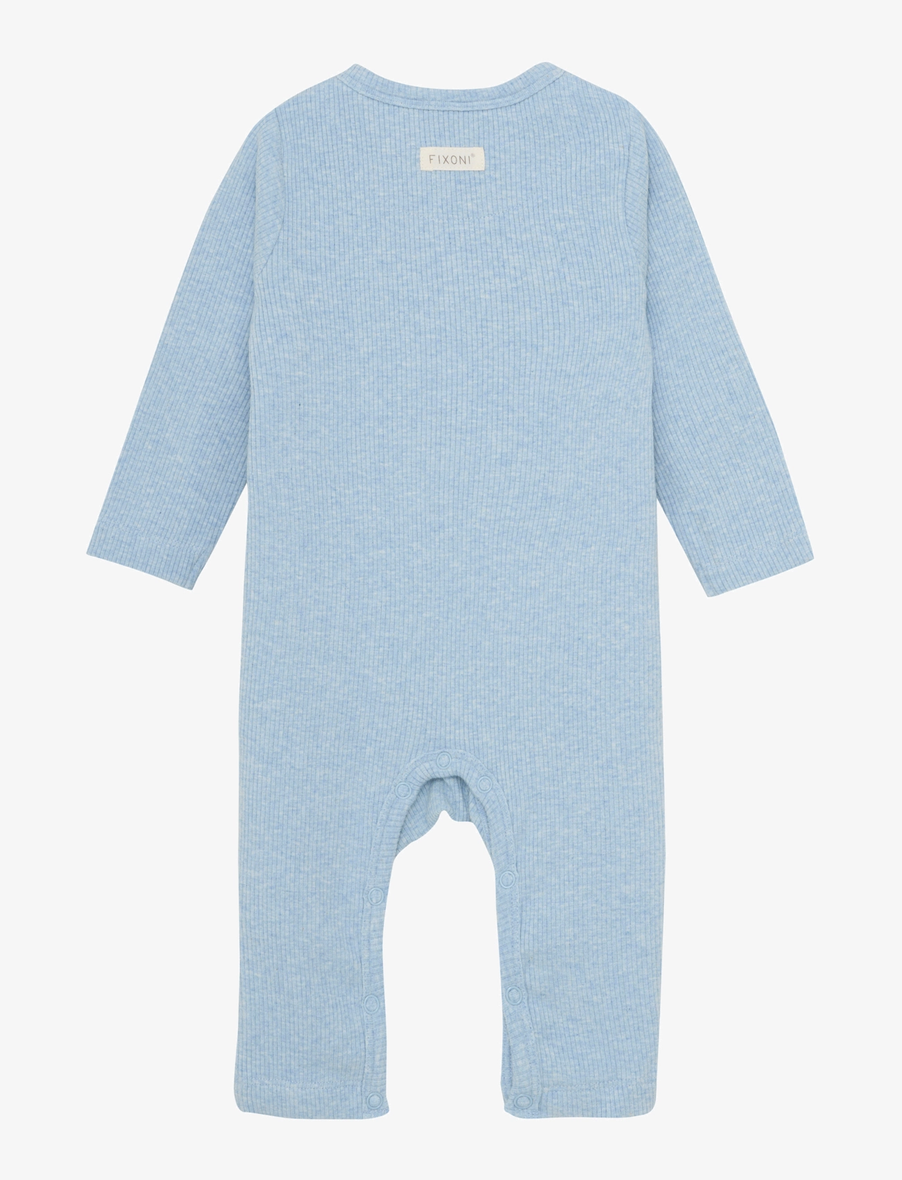 Fixoni - Romper LS Mélange Rib - blue fog melange - 2