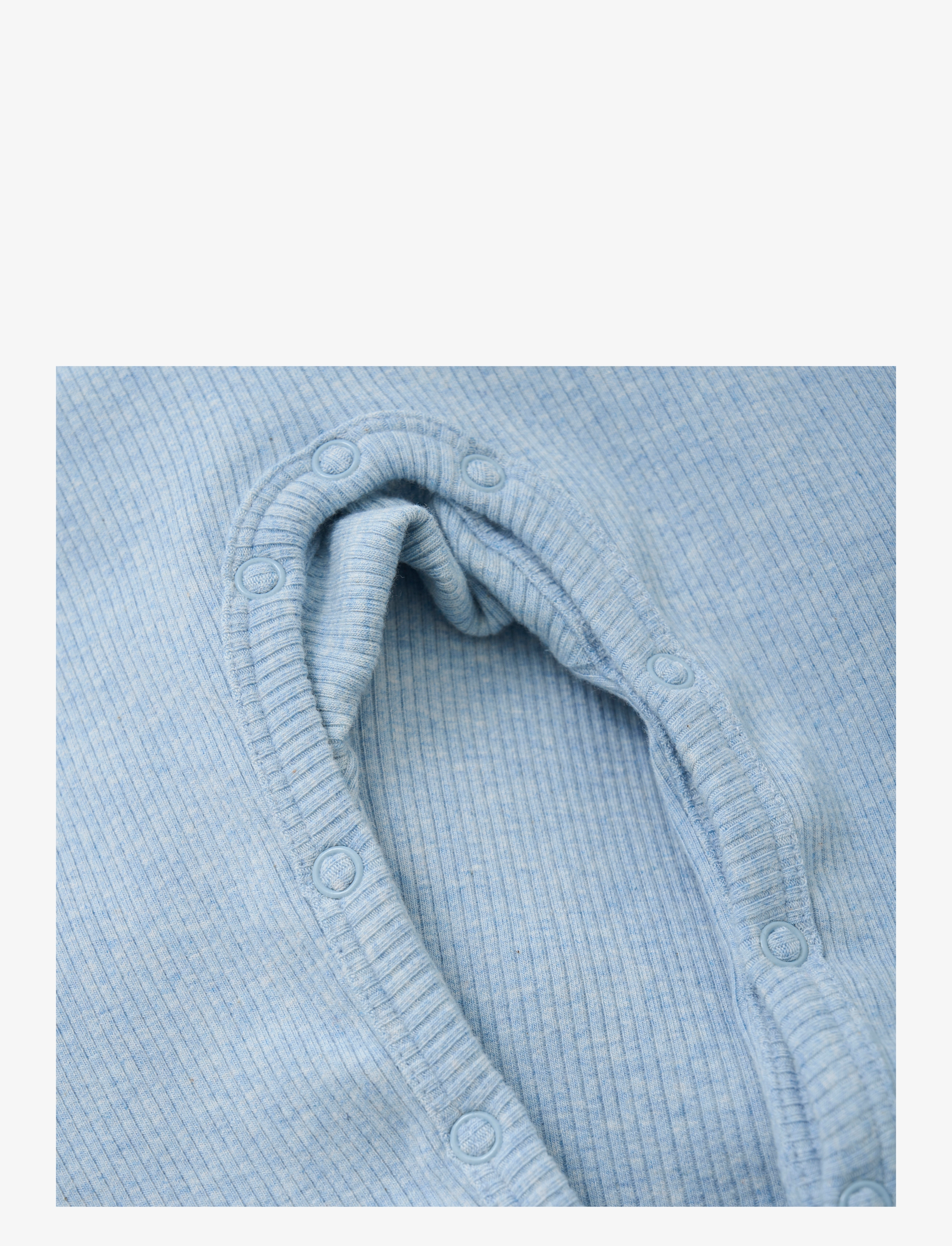 Fixoni - Romper LS Mélange Rib - blue fog melange - 3