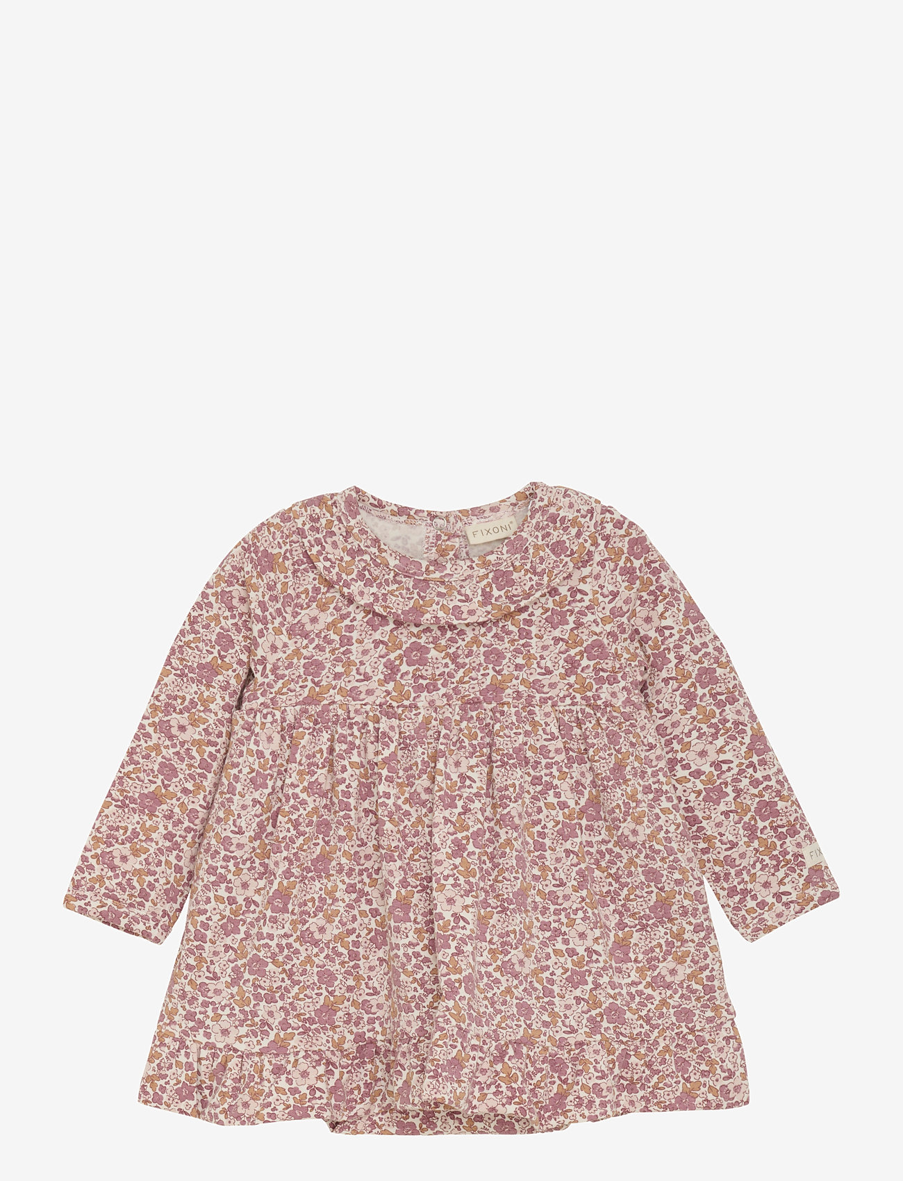 Fixoni - Body Dress LS - langärmelige babykleider - nostalgia rose - 0