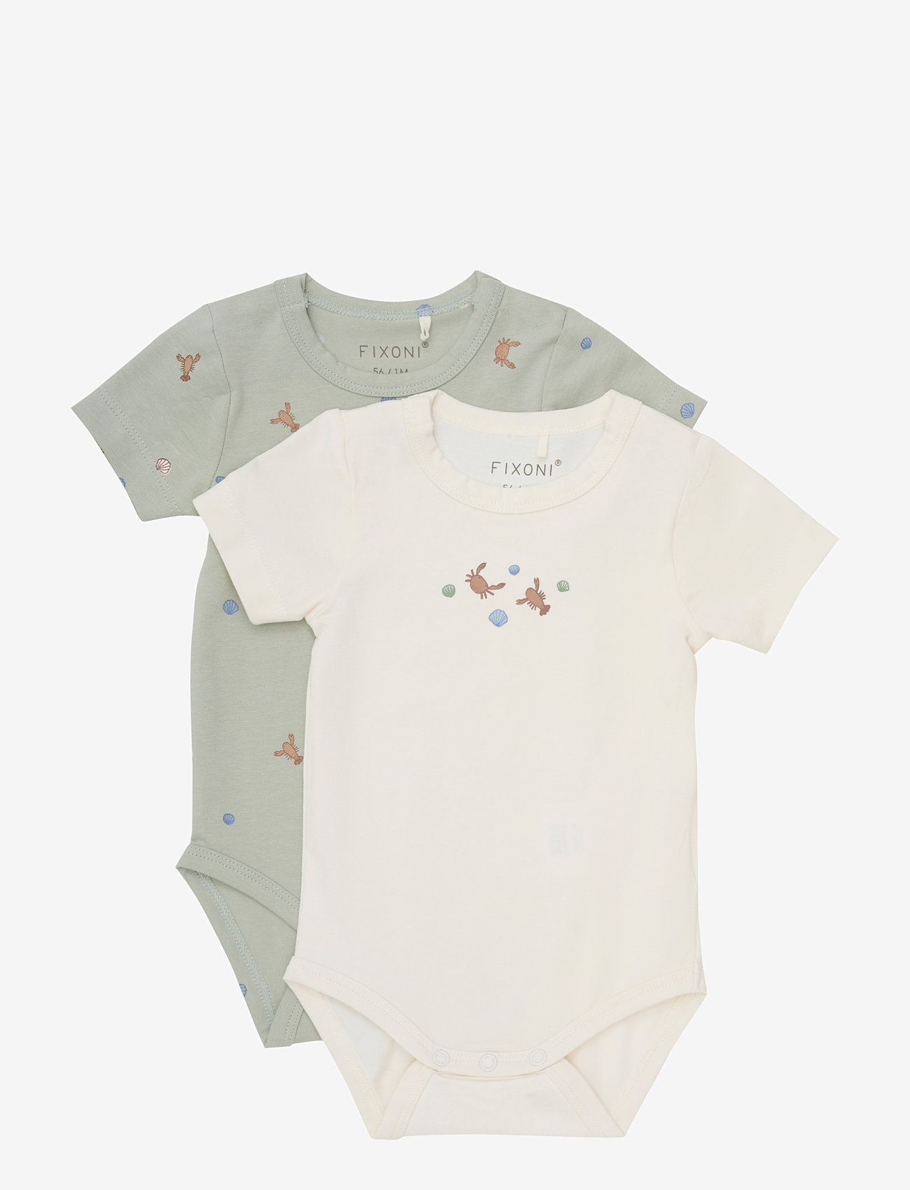 Fixoni - Body SS 2-Pack - kurzärmelige - desert sage - 0