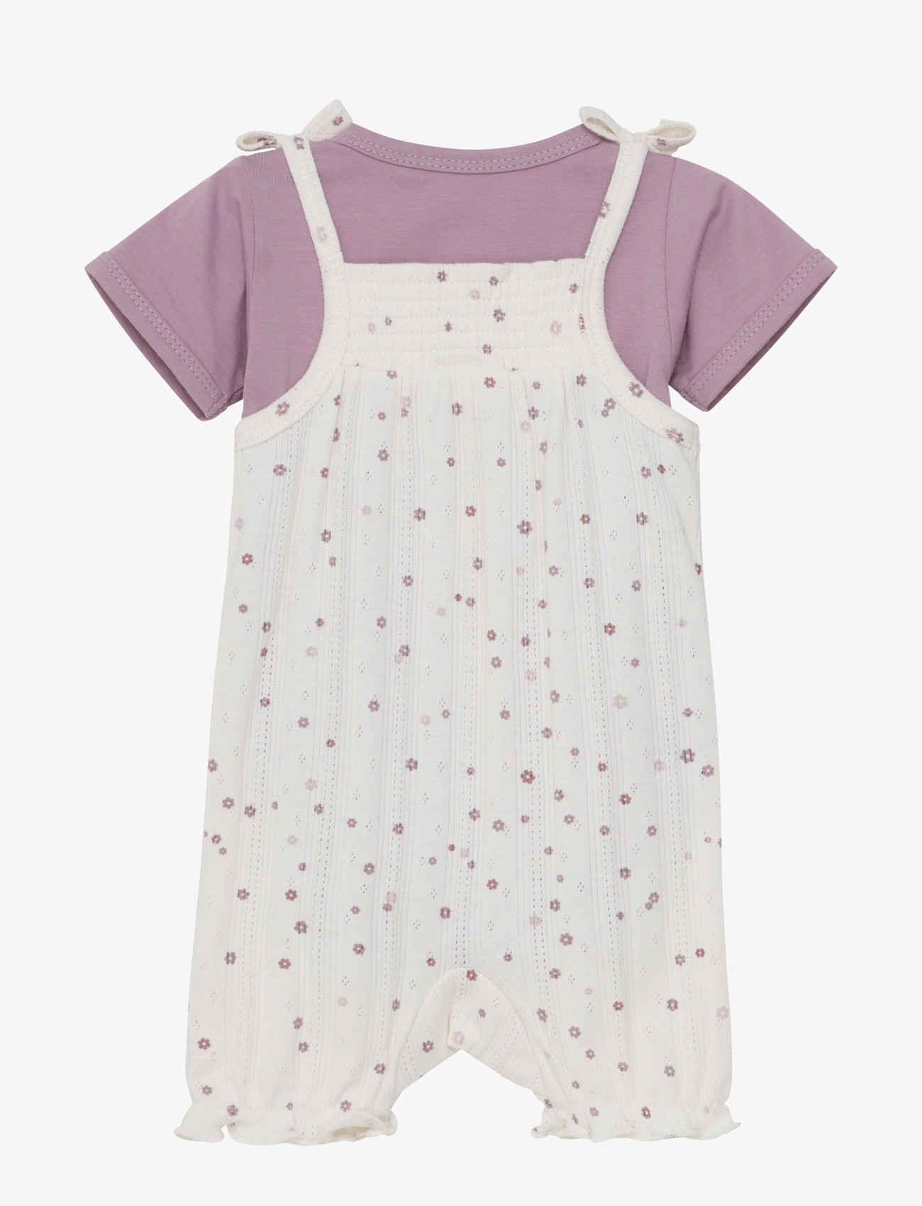 Fixoni - Set w. Body & Romper Pointelle - eggnog - 1