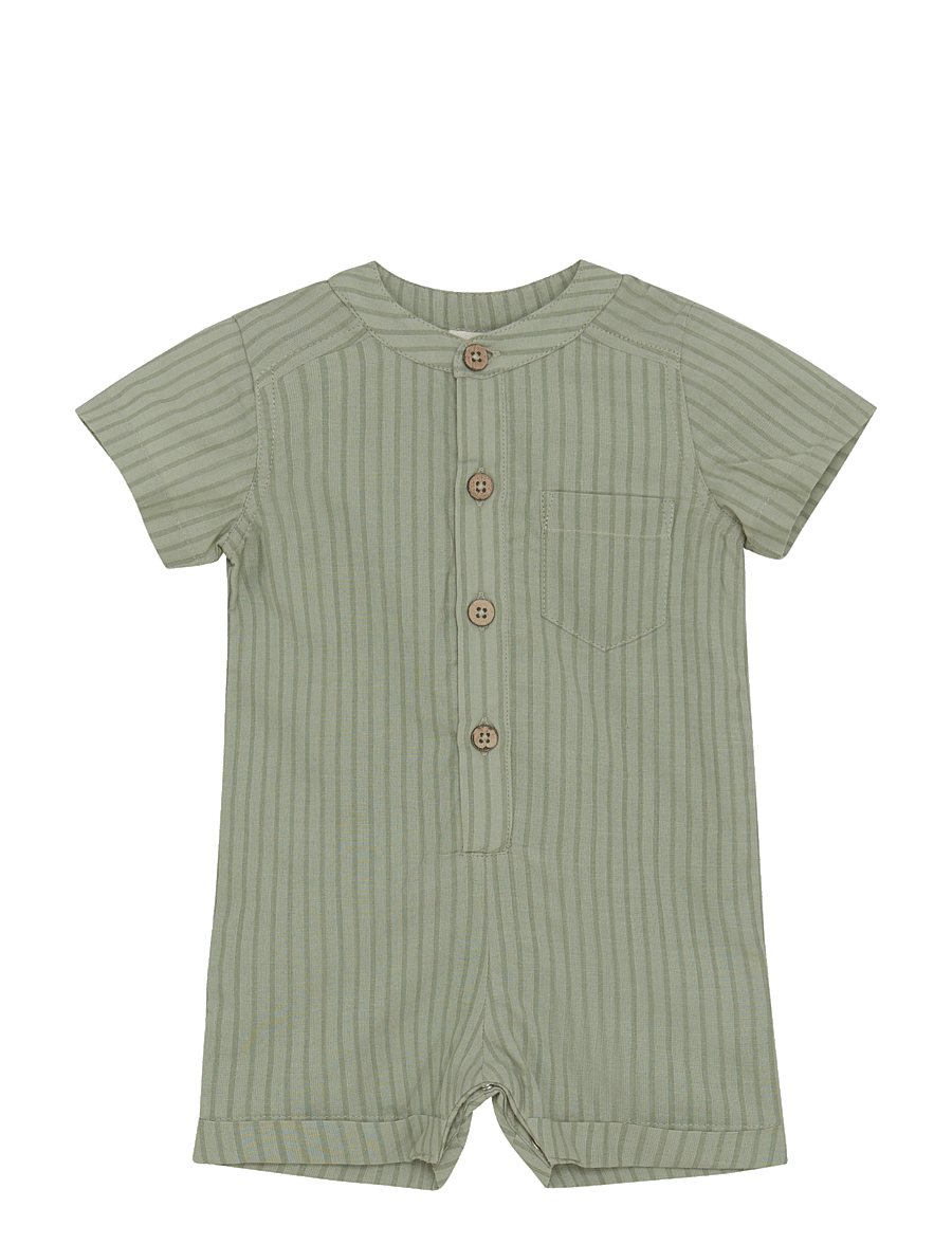 Fixoni - Romper SS Woven - trumpomis rankovėmis - desert sage - 0