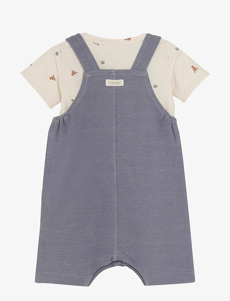 Fixoni - Set w. Body & Romper Sweat - set med body - grisaille - 1