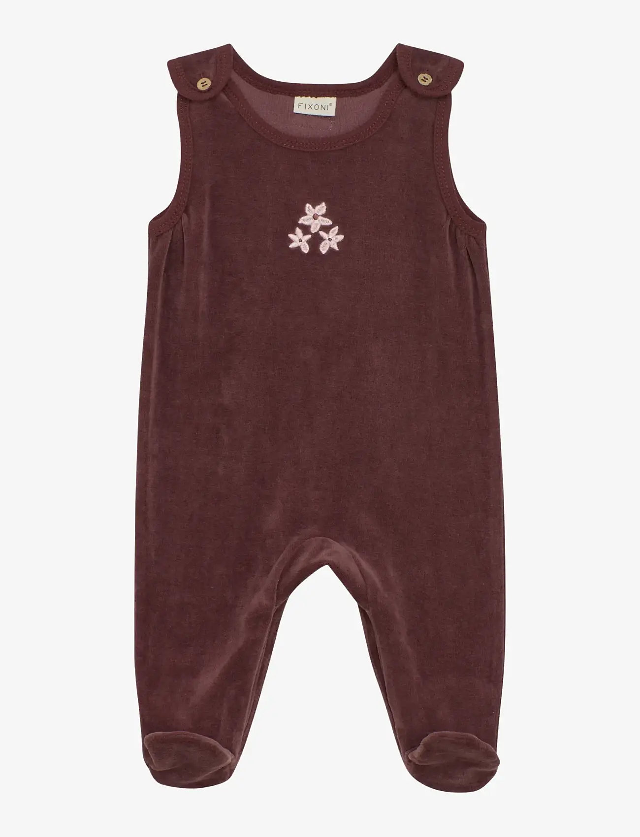 Fixoni - Set w. Body and Velour Romper - bodiga komplektid - catawba grape - 2