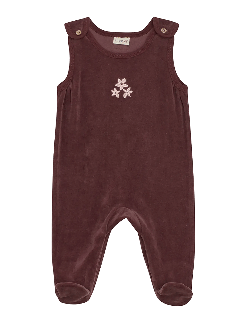 Fixoni - Set w. Body and Velour Romper - bodiga komplektid - catawba grape - 2
