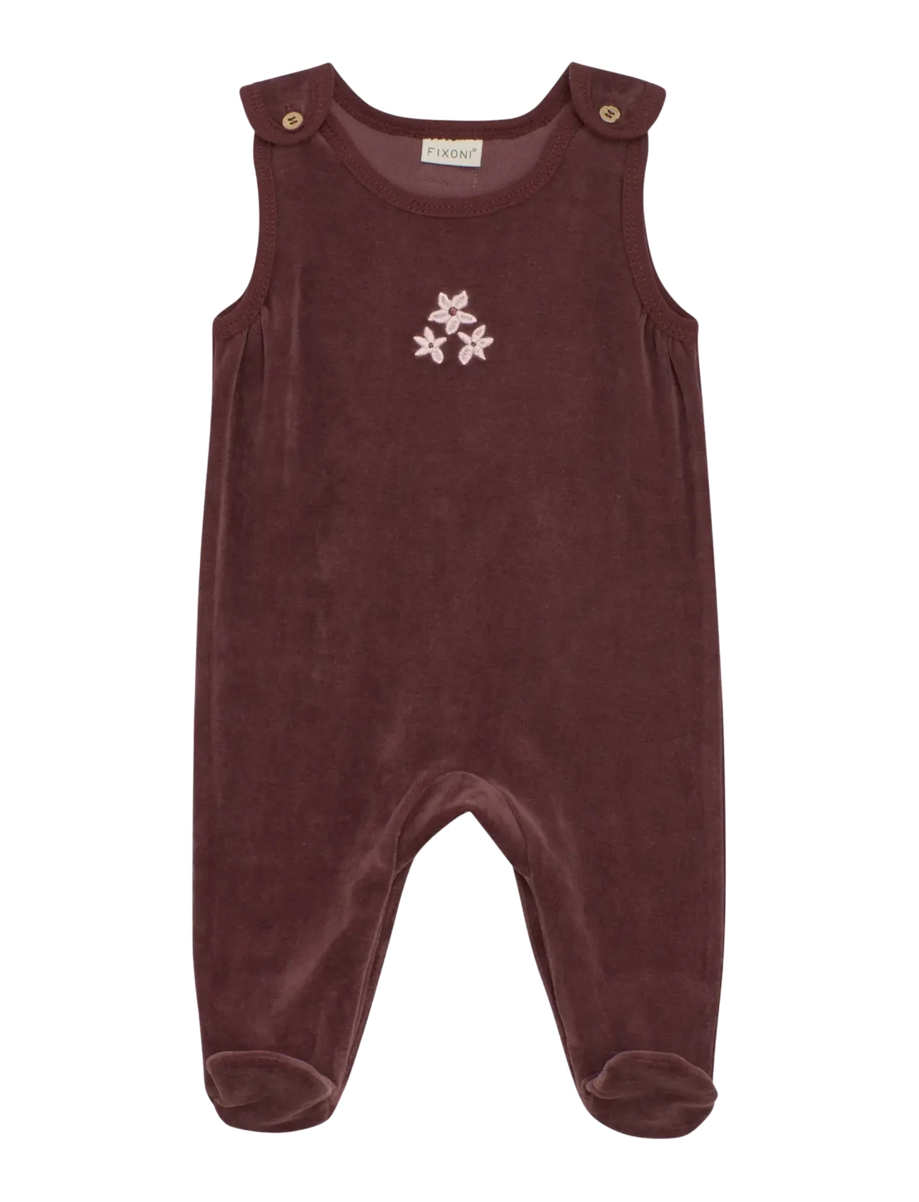 Fixoni - Set w. Body and Velour Romper - catawba grape - 2