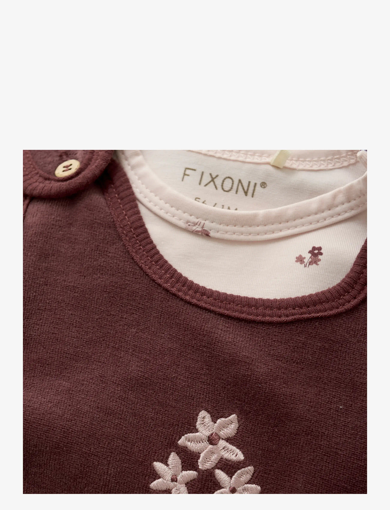 Fixoni - Set w. Body and Velour Romper - bodiga komplektid - catawba grape - 4