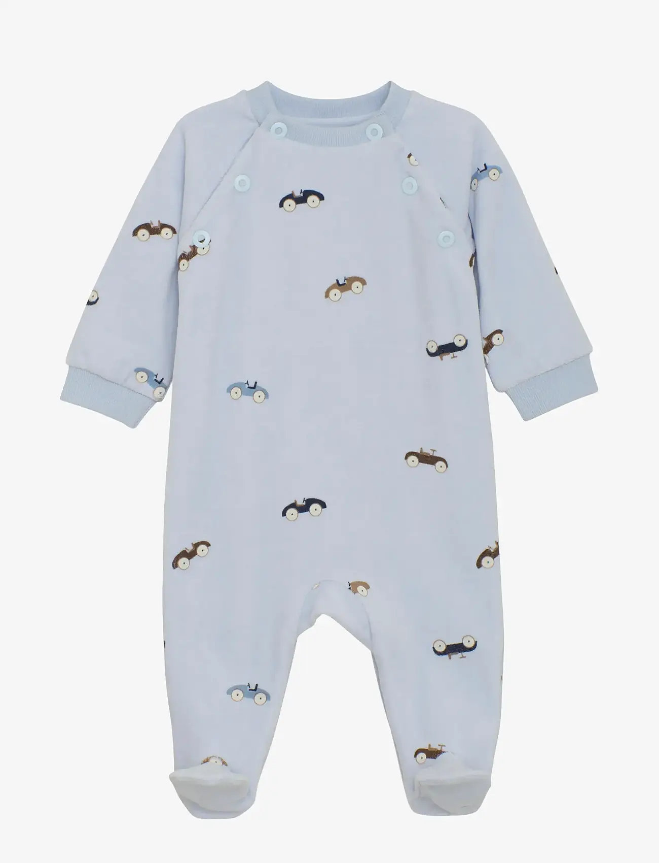 Fixoni - Romper LS Velour - pitkähihaiset - arctic ice - 0