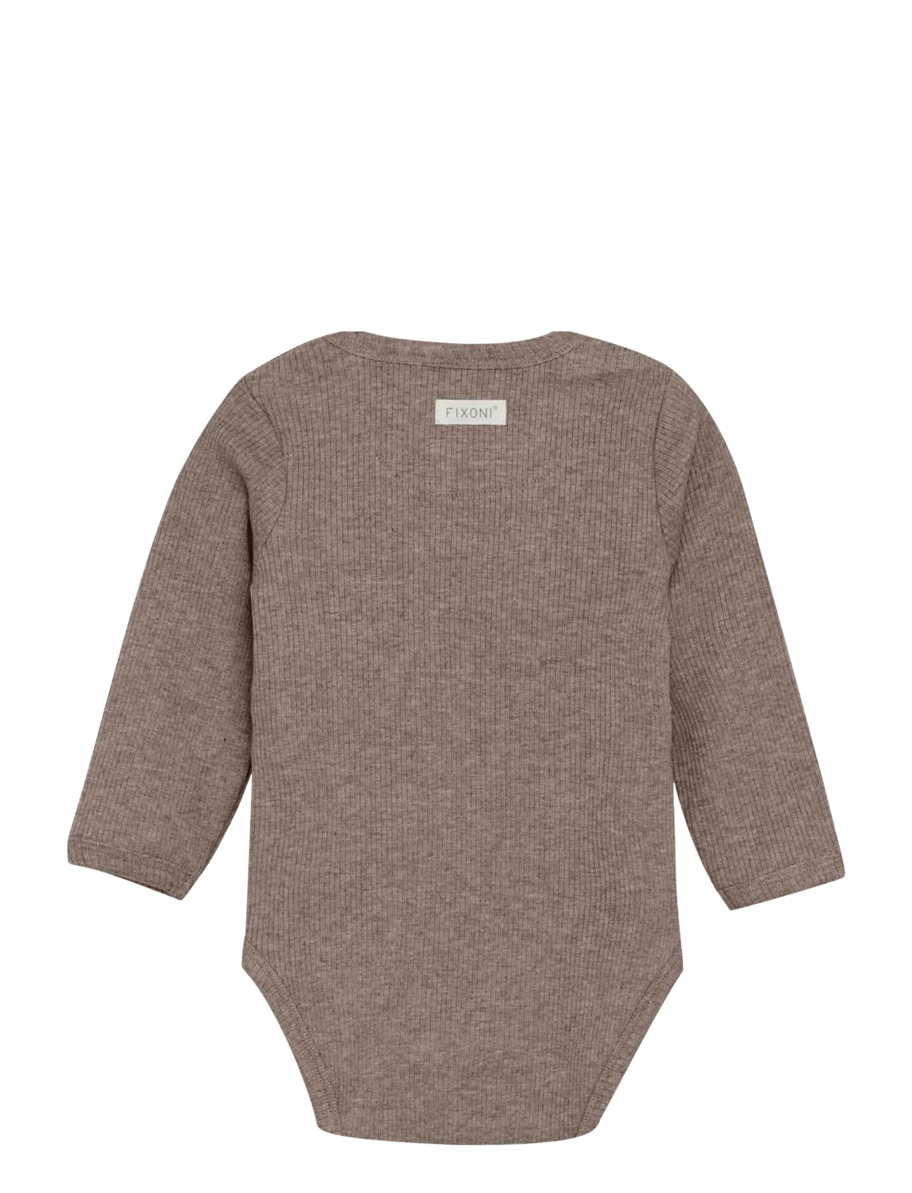 Fixoni - Body LS Melange Rib - langärmelig - coffee quartz melange - 1