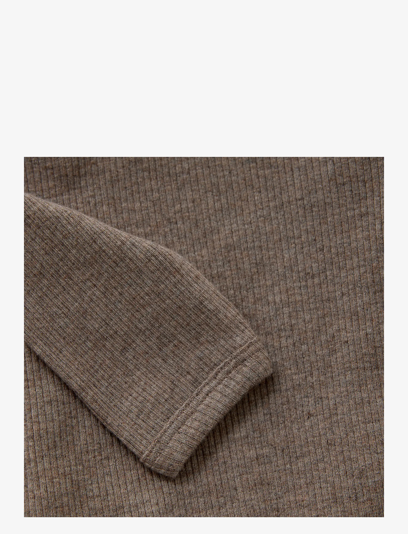 Fixoni - Body LS Melange Rib - pikkade varrukatega - coffee quartz melange - 2