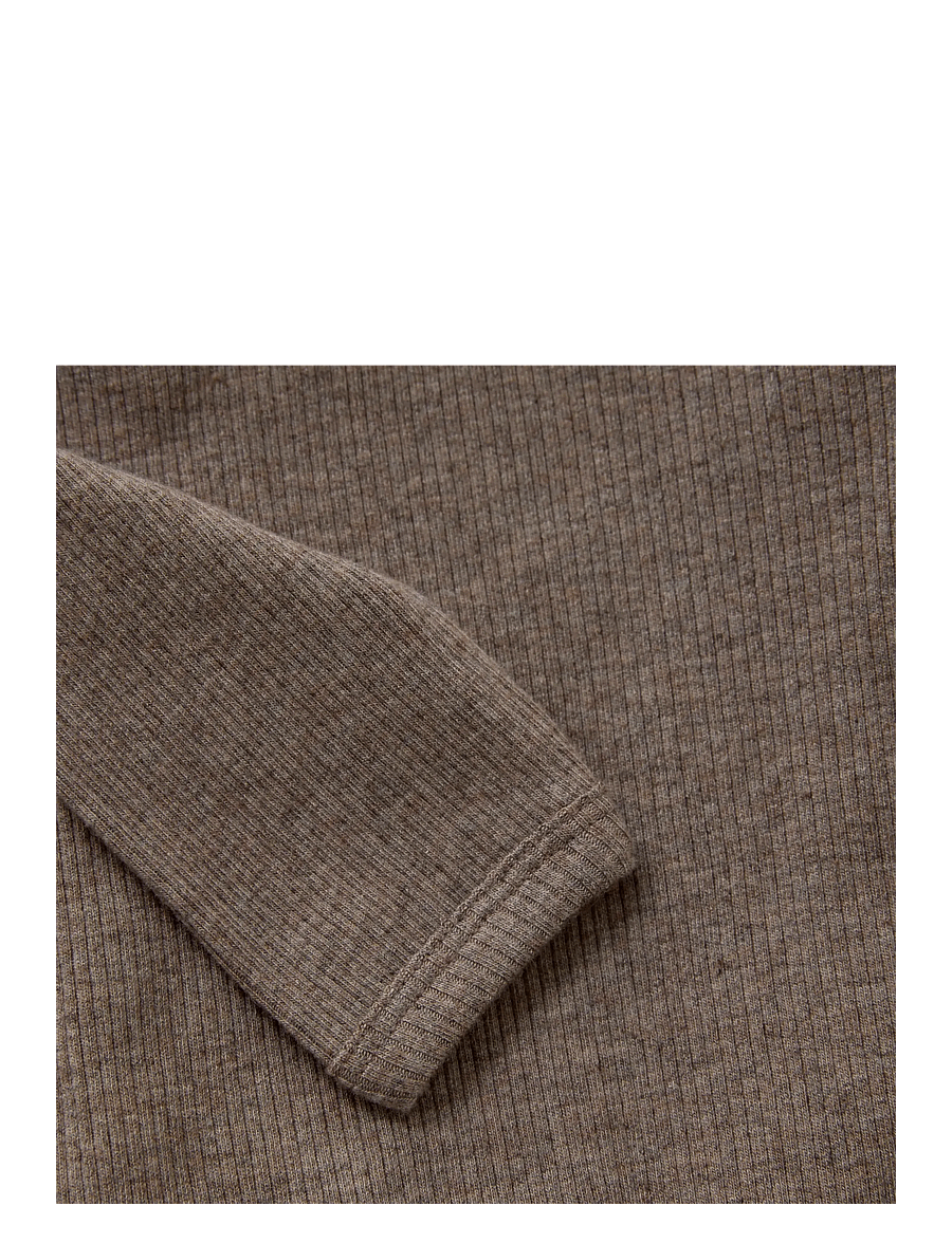 Fixoni - Body LS Melange Rib - langärmelig - coffee quartz melange - 2