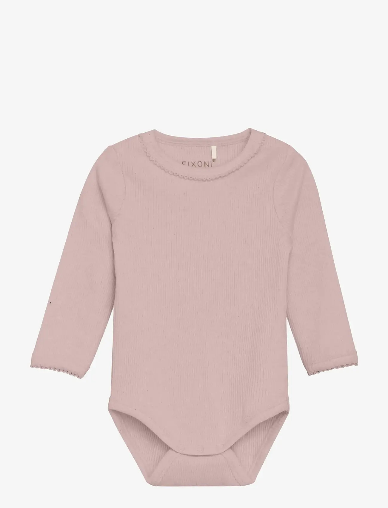 Fixoni - Body LS Melange Rib - pikkade varrukatega - pale mauve melange - 0