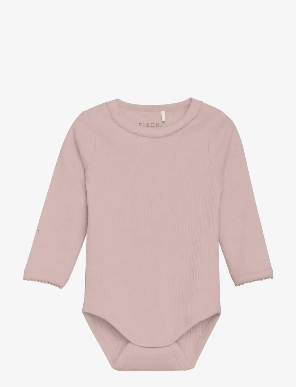 Fixoni - Body LS Melange Rib - langærmede - pale mauve melange - 0