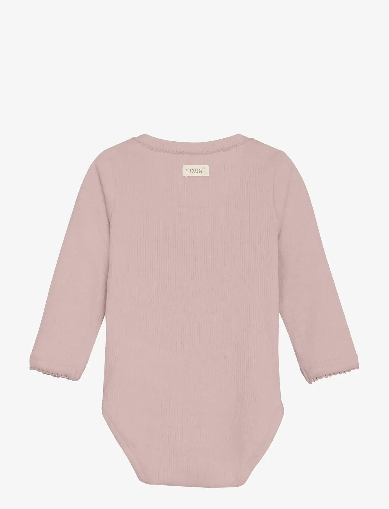 Fixoni - Body LS Melange Rib - pikkade varrukatega - pale mauve melange - 1