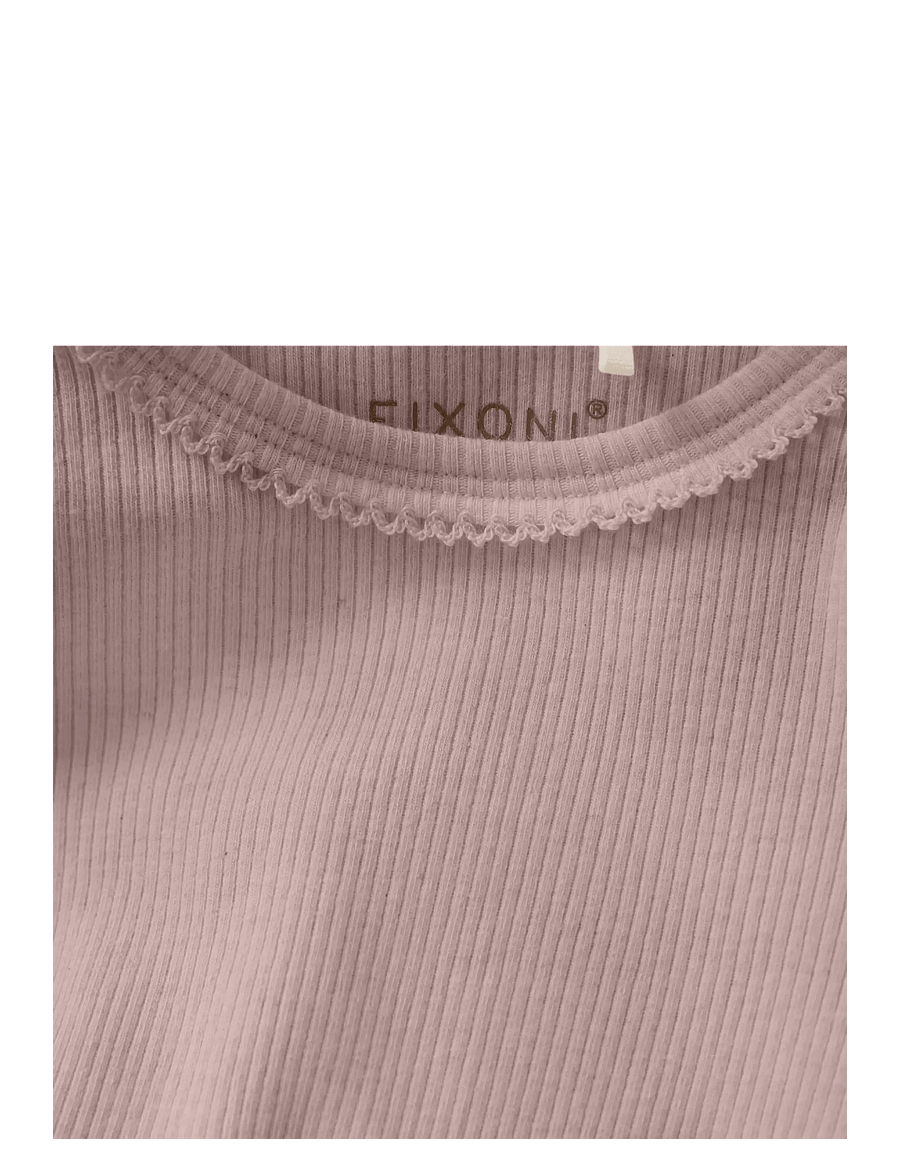 Fixoni - Body LS Melange Rib - langærmede - pale mauve melange - 2