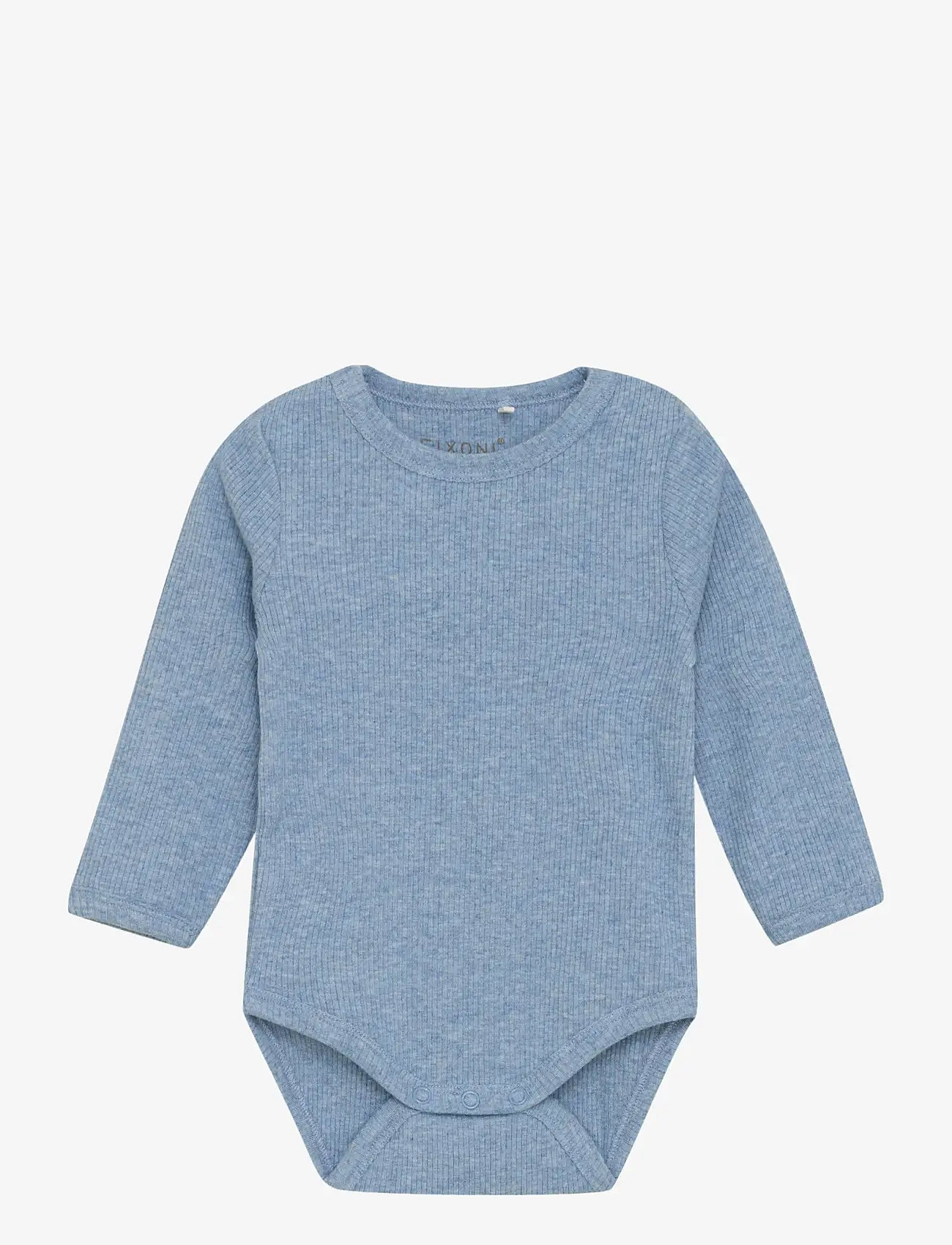 Fixoni - Body LS Melange Rib - long-sleeved - rain washed melange - 0