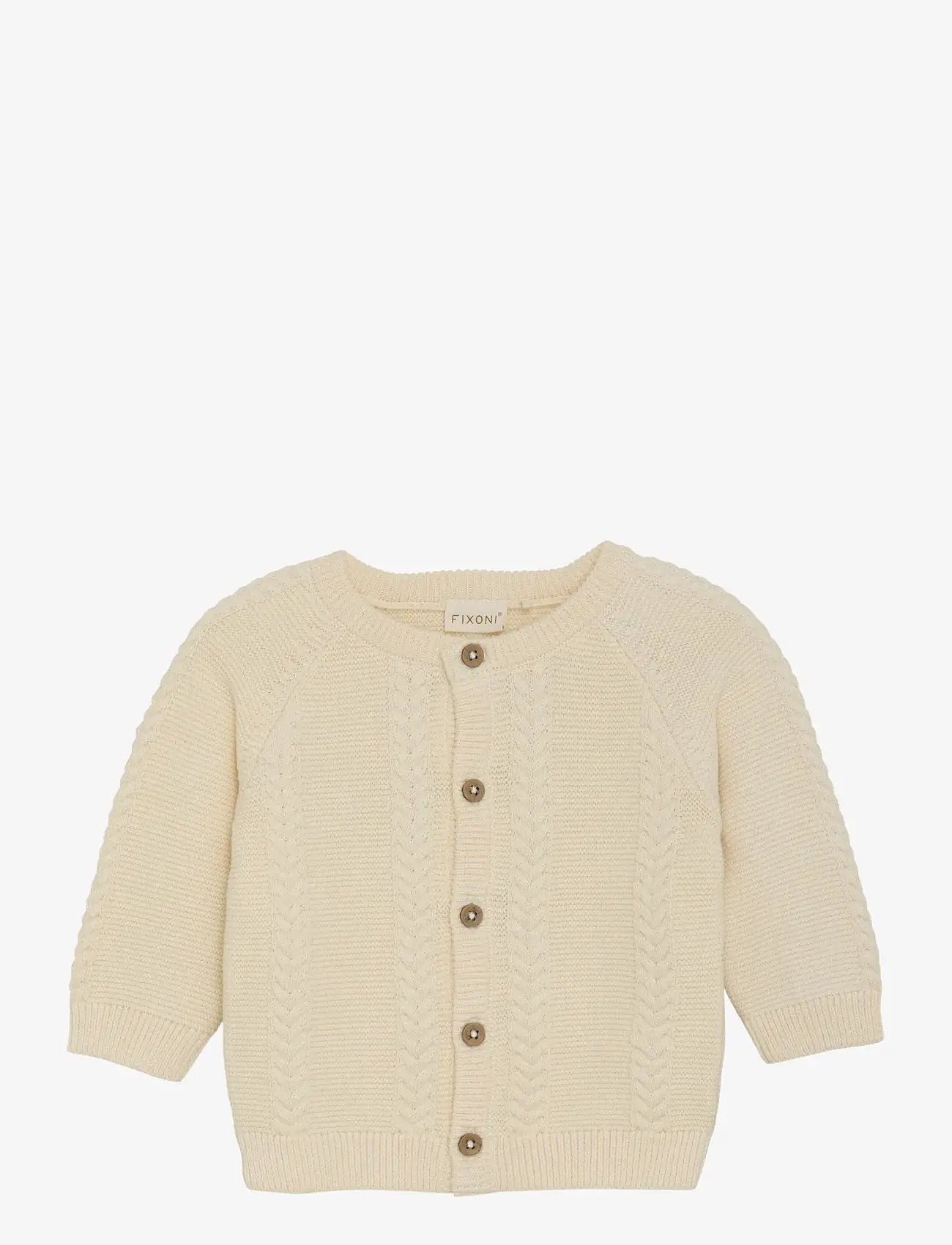 Fixoni - Cardigan Knit - cardigans - eggnog - 1