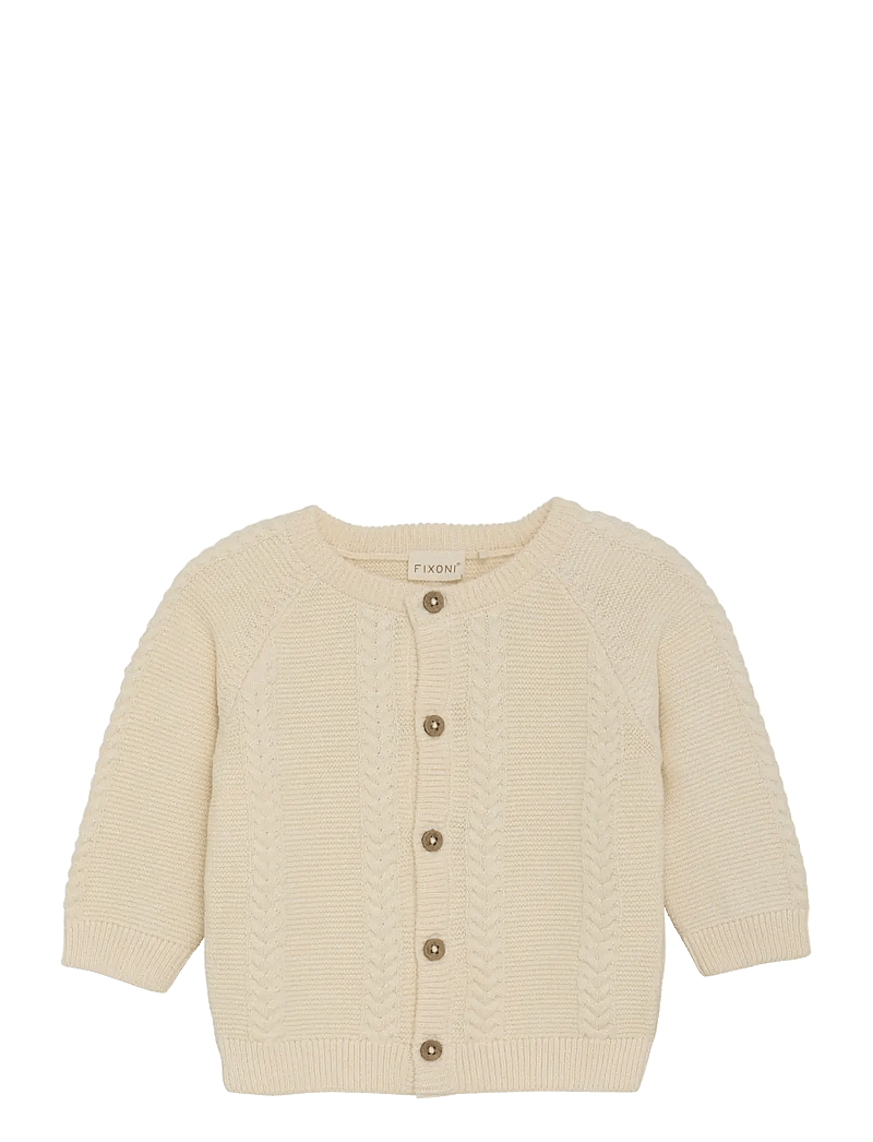 Fixoni - Cardigan Knit - cardigans - eggnog - 1