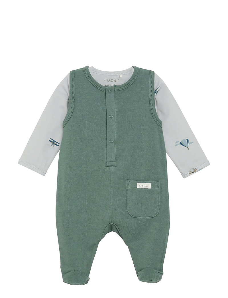 Fixoni - Set w. Body and Romper Sweat - sets mit body - laurel wreath - 0