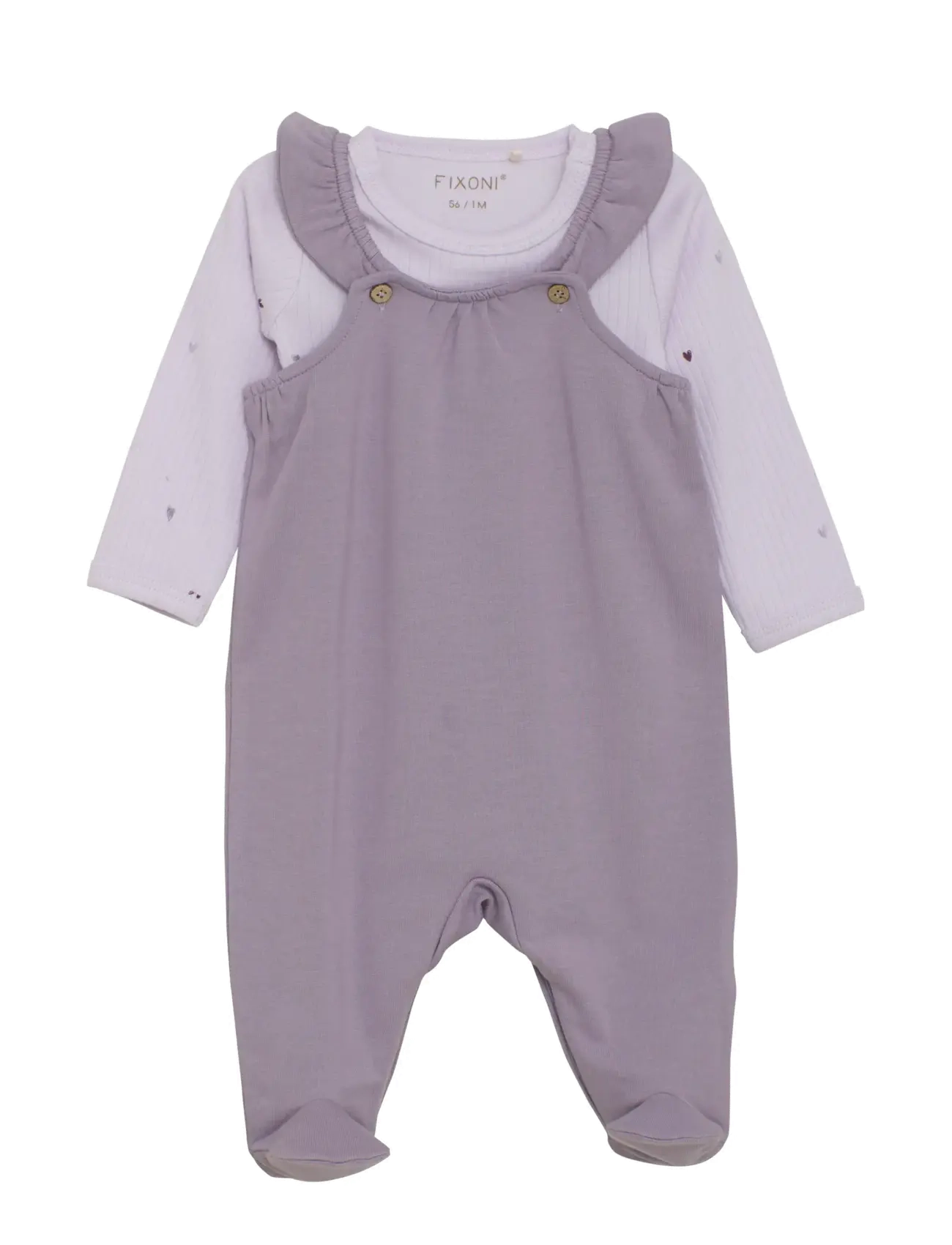 Fixoni Set w. Body and Romper Sweat - Sets - PURPLE ASH / purple