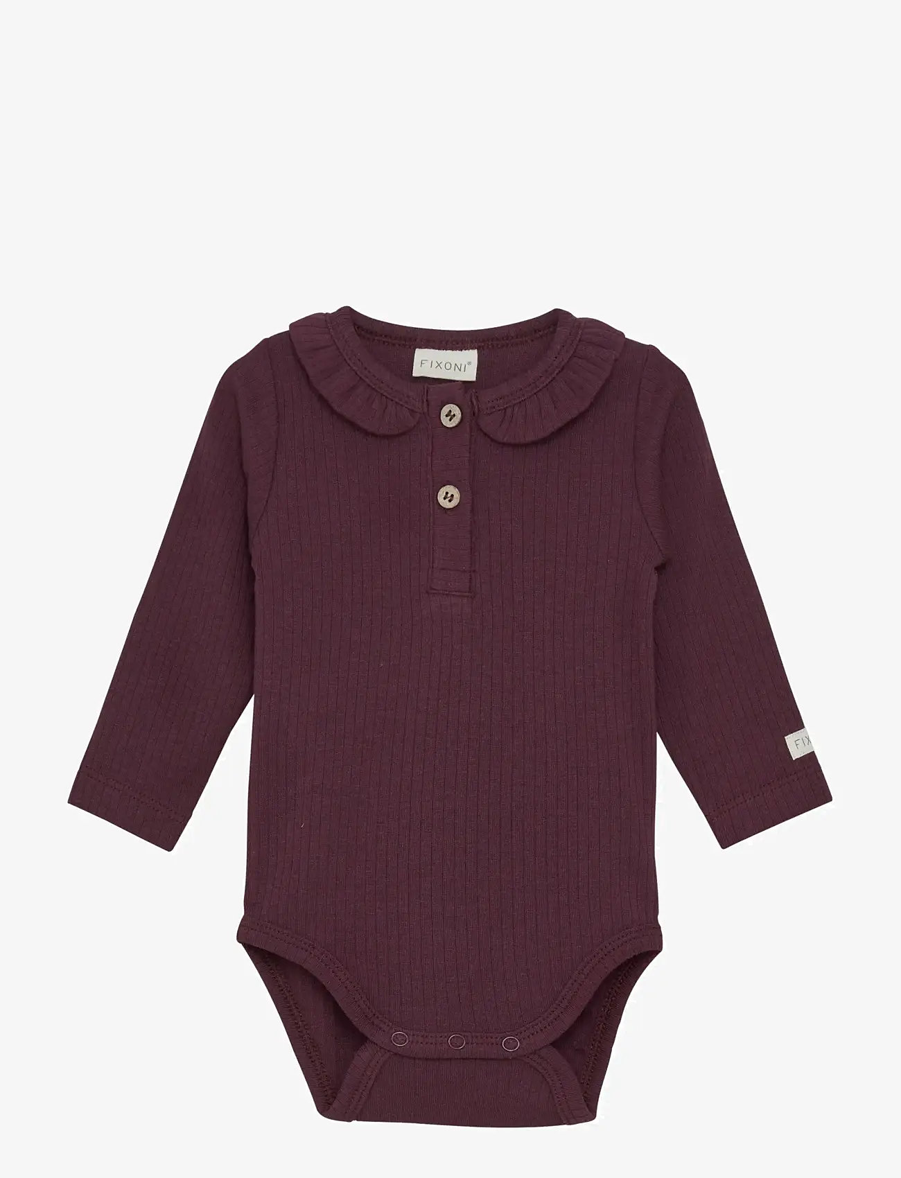 Fixoni - Body LS Rib - langärmelige bodys - grape wine - 0