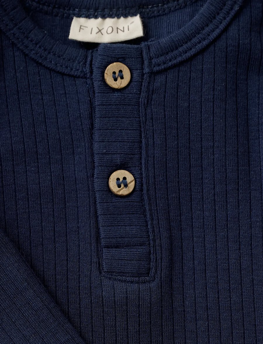 Fixoni - Body LS Rib - long-sleeved bodies - navy blazer - 2