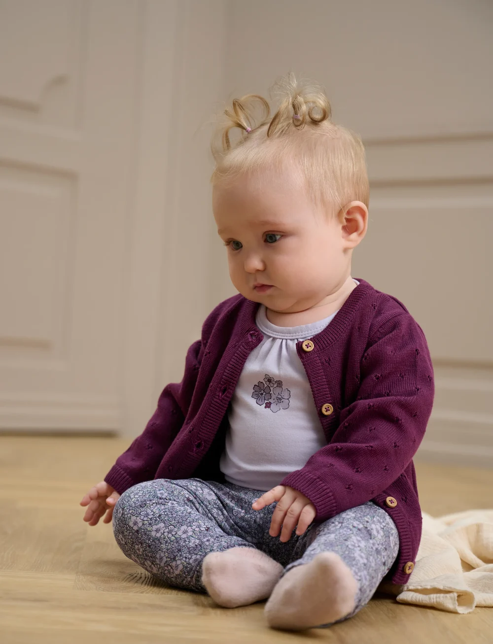 Fixoni - Cardigan Knit - cardigans - grape wine - 2