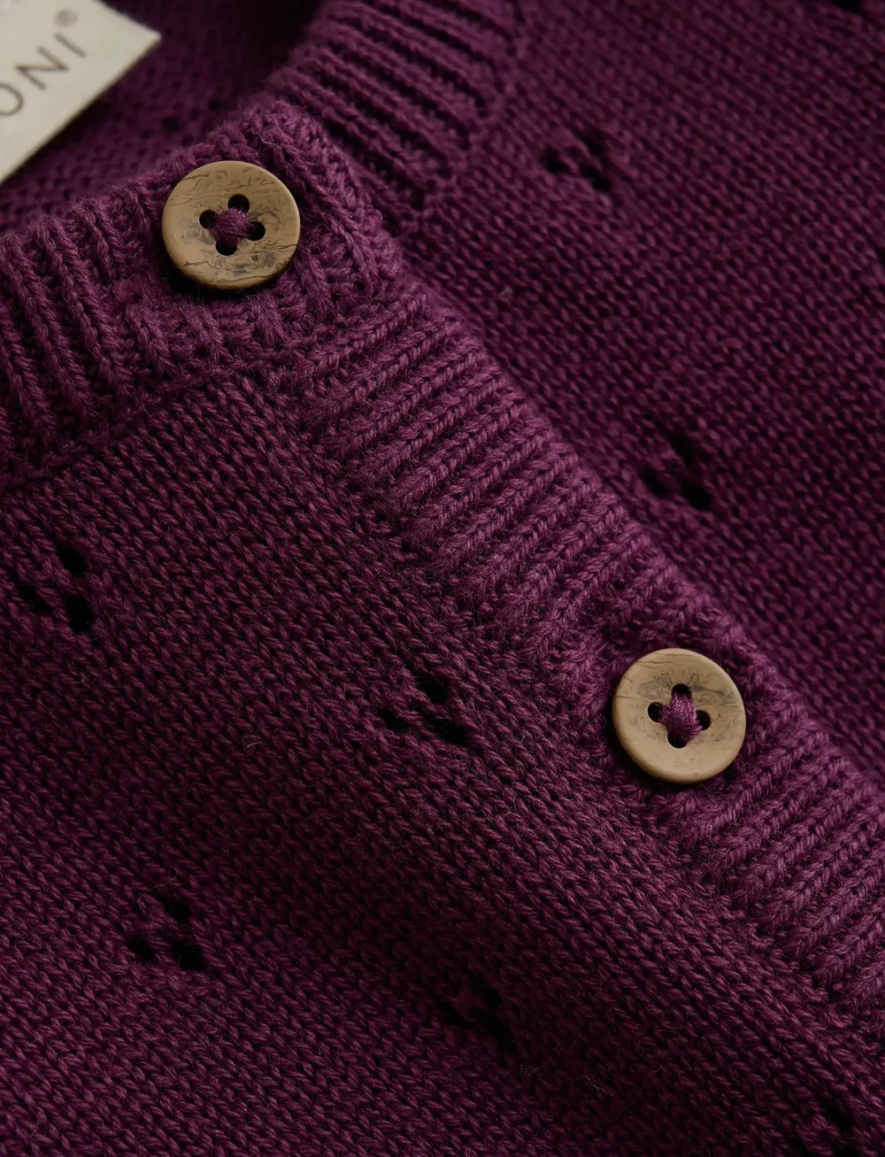 Fixoni - Cardigan Knit - cardigans - grape wine - 3