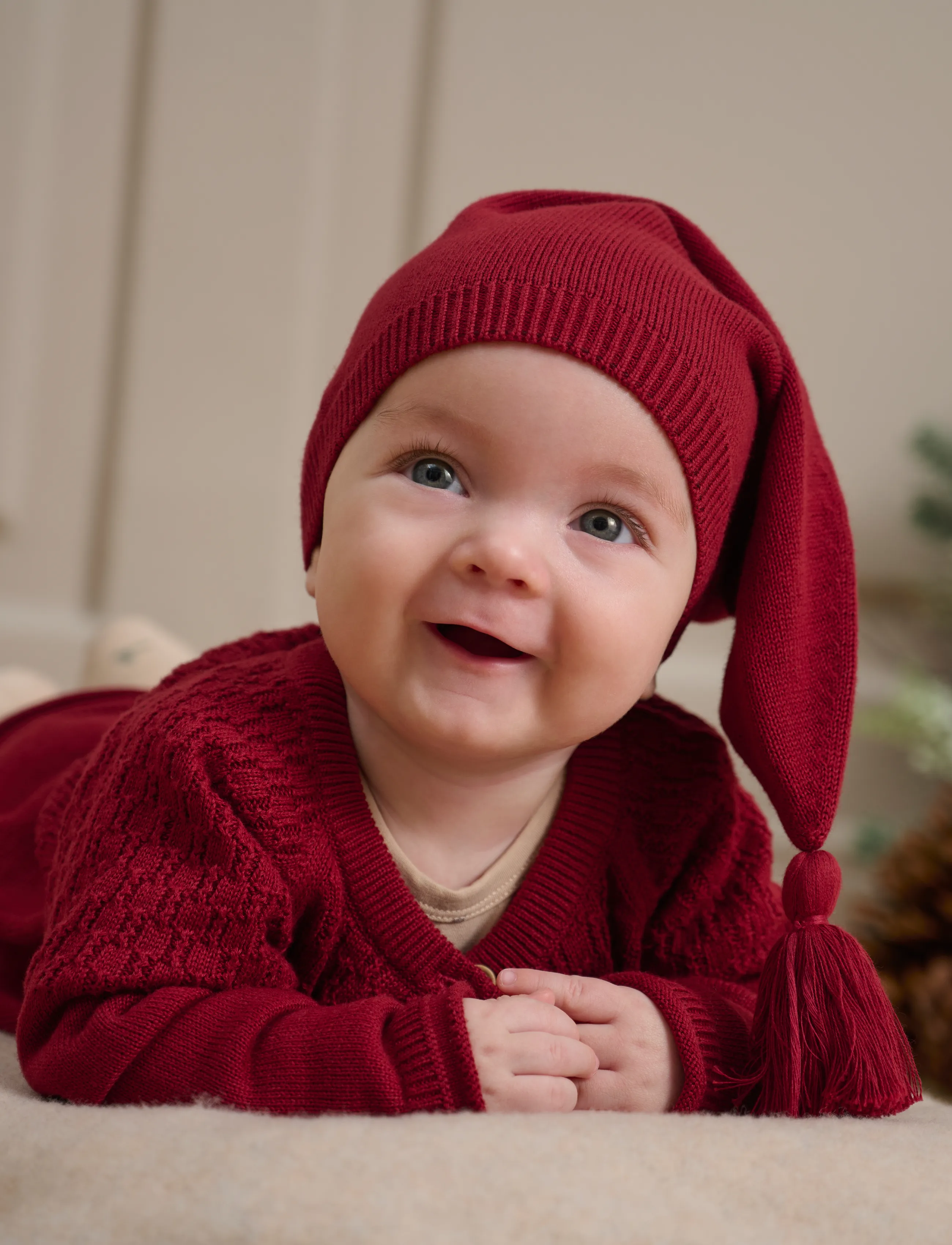 Fixoni Cardigan Knit, 86, Knitwear, Rot - Cardigans, Kinder