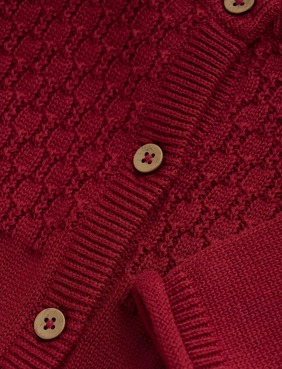 Fixoni - Cardigan Knit - koftor - syrah - 3